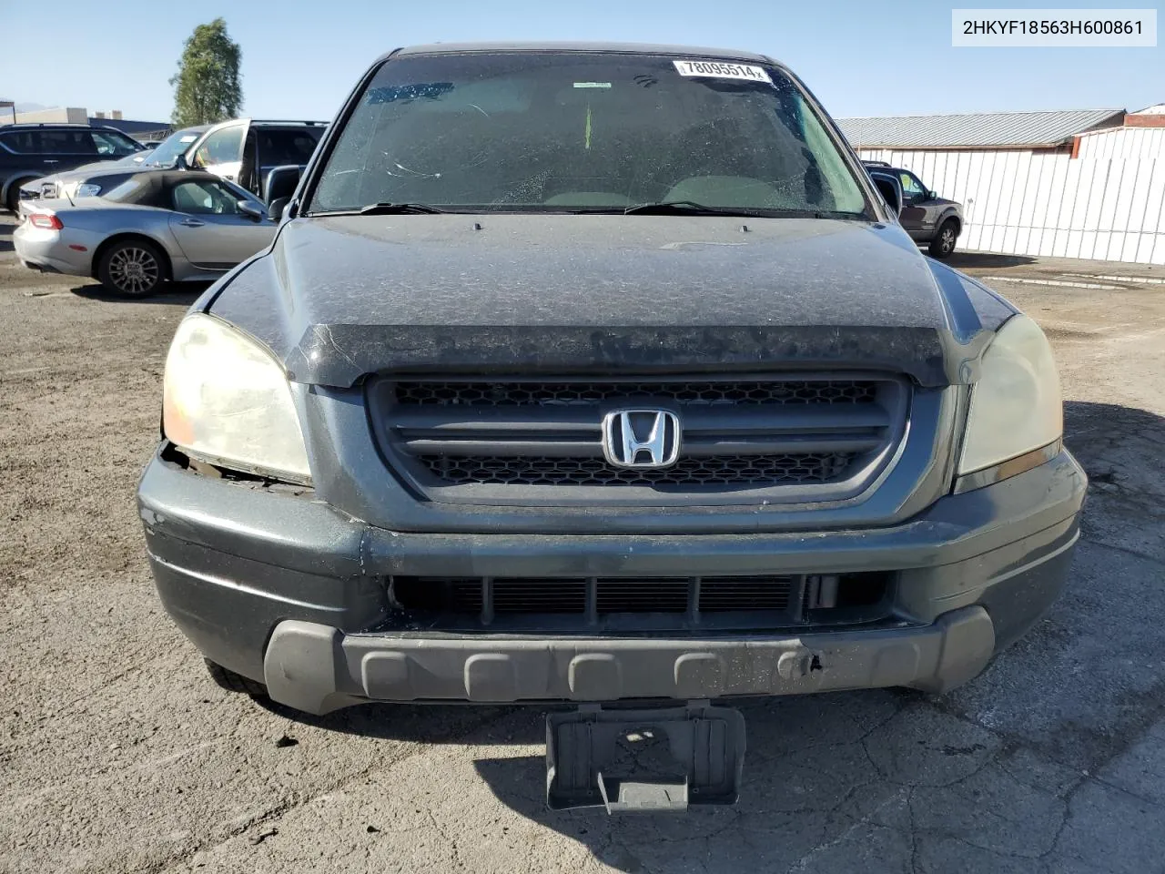 2003 Honda Pilot Exl VIN: 2HKYF18563H600861 Lot: 78095514