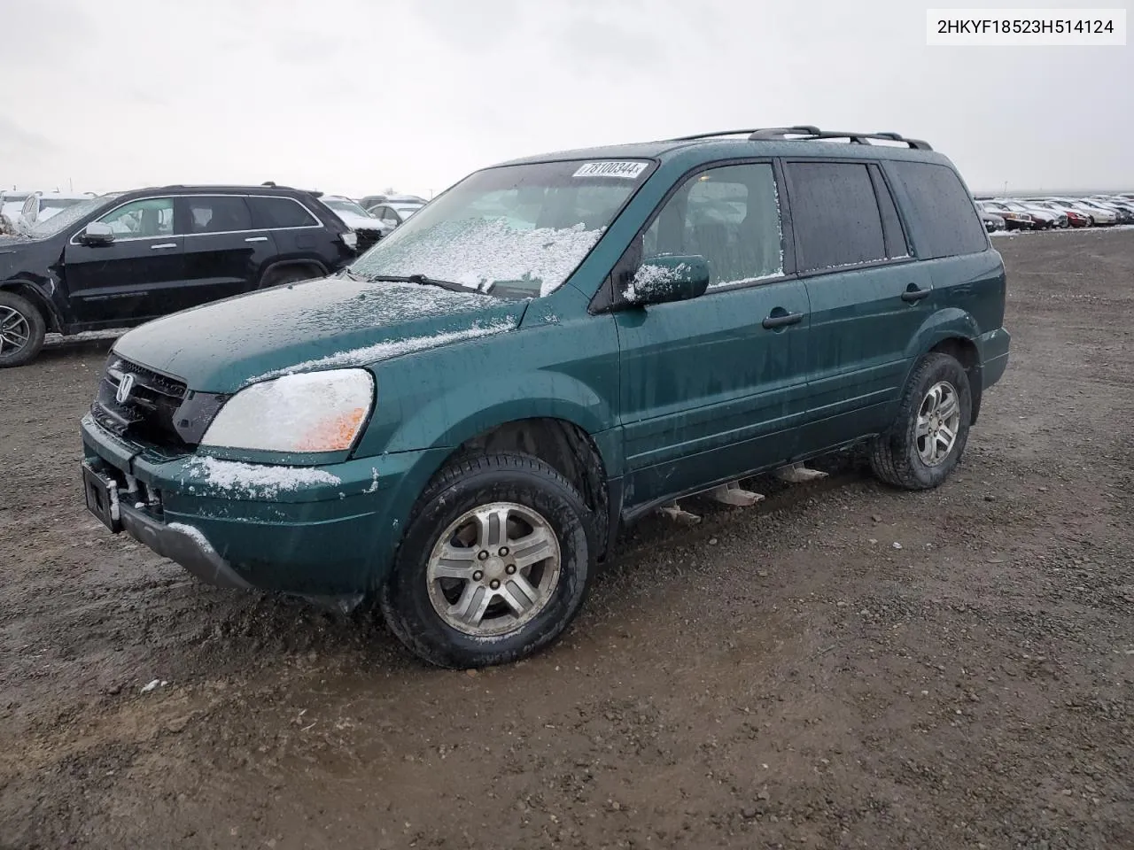 2003 Honda Pilot Exl VIN: 2HKYF18523H514124 Lot: 78100344