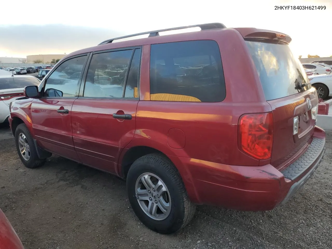 2003 Honda Pilot Ex VIN: 2HKYF18403H621499 Lot: 78497564