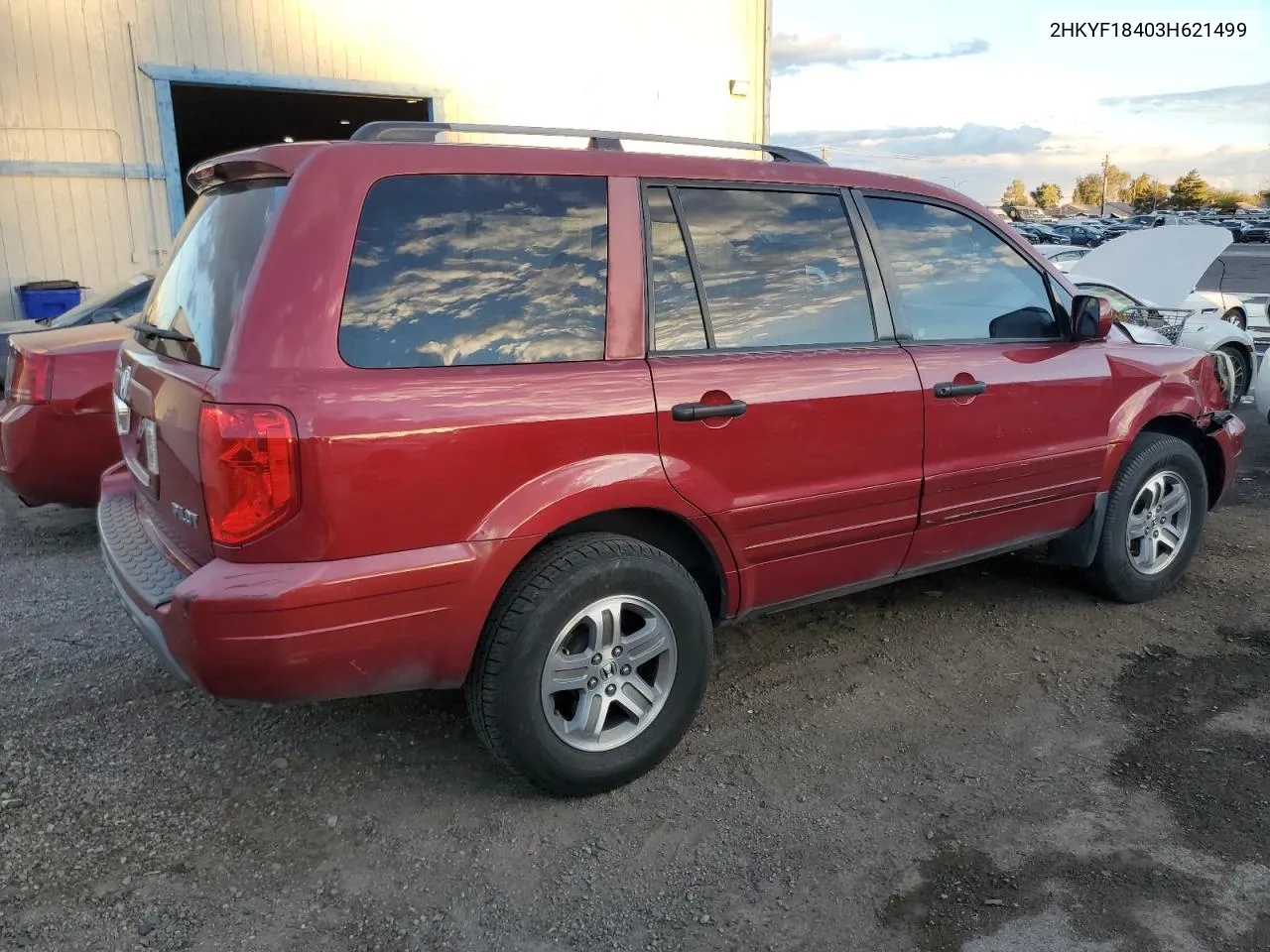 2003 Honda Pilot Ex VIN: 2HKYF18403H621499 Lot: 78497564