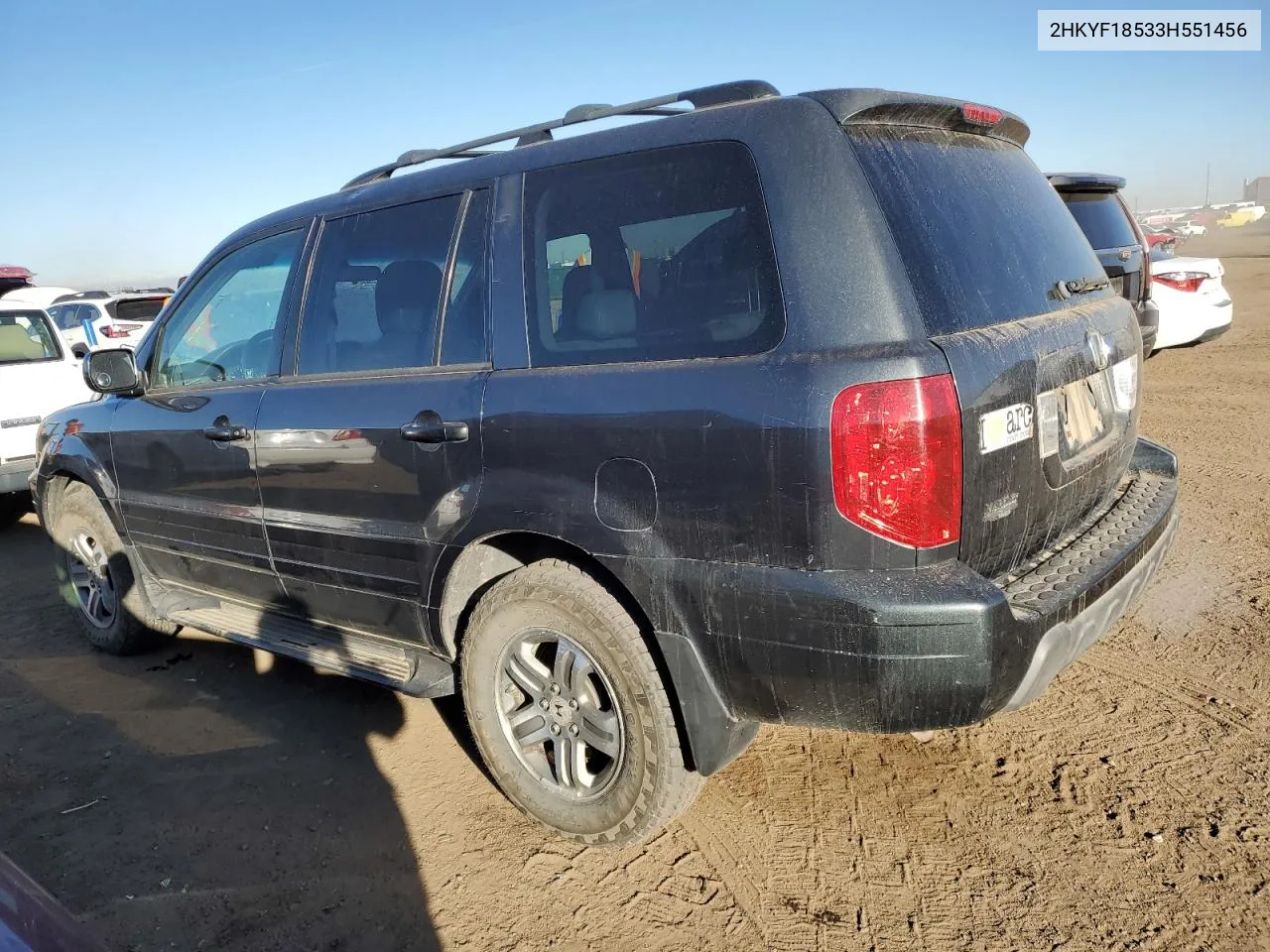 2003 Honda Pilot Exl VIN: 2HKYF18533H551456 Lot: 78746174