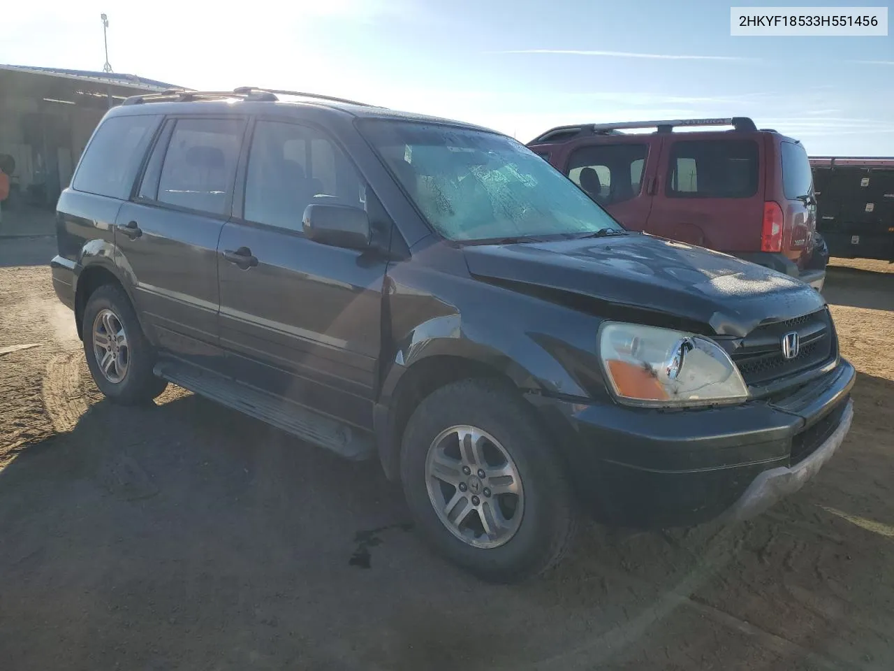 2003 Honda Pilot Exl VIN: 2HKYF18533H551456 Lot: 78746174