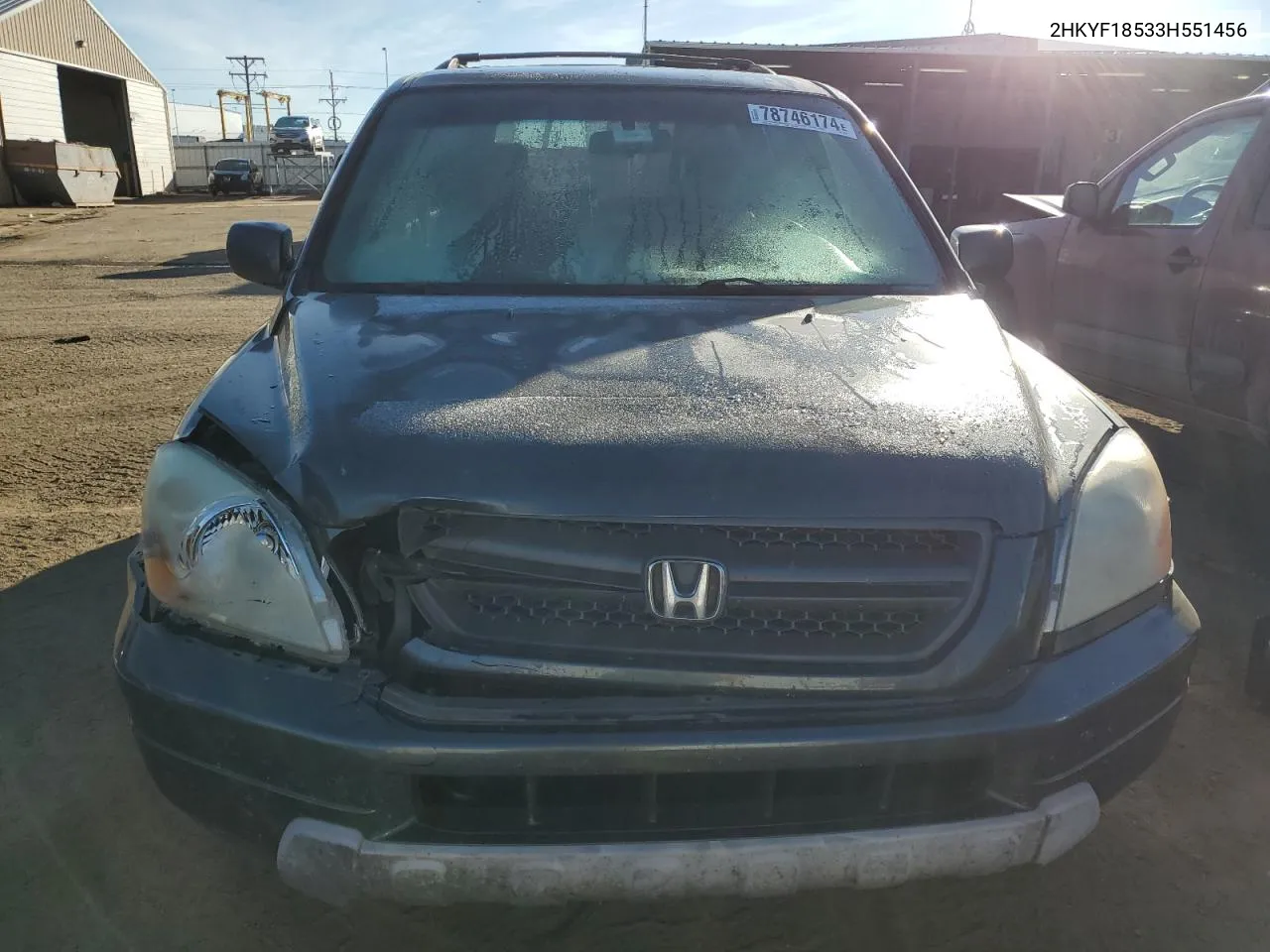 2003 Honda Pilot Exl VIN: 2HKYF18533H551456 Lot: 78746174