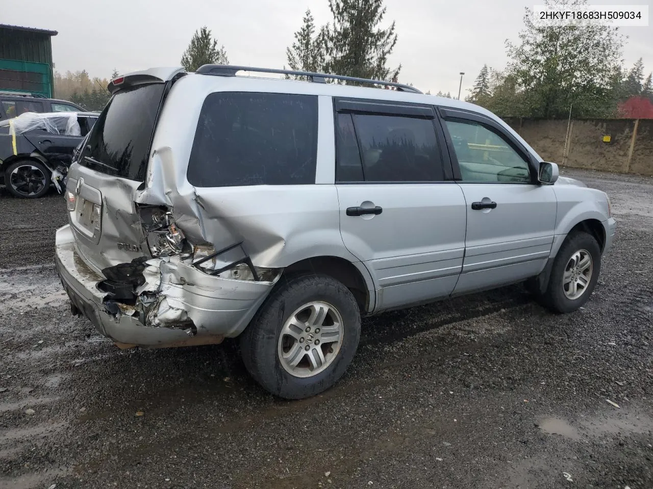 2003 Honda Pilot Exl VIN: 2HKYF18683H509034 Lot: 79061974