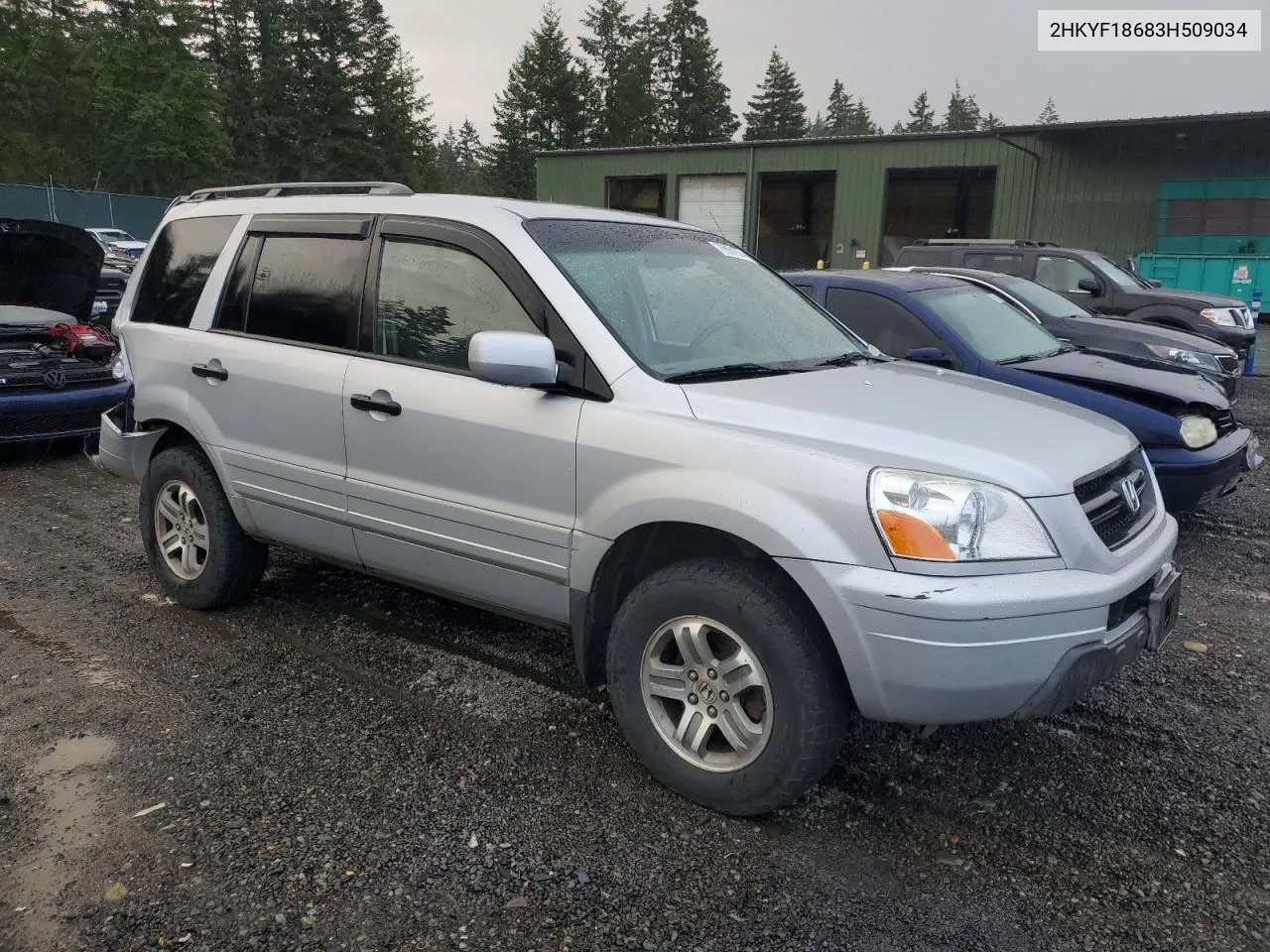 2003 Honda Pilot Exl VIN: 2HKYF18683H509034 Lot: 79061974