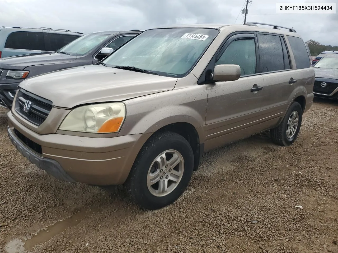 2003 Honda Pilot Exl VIN: 2HKYF185X3H594434 Lot: 79145454