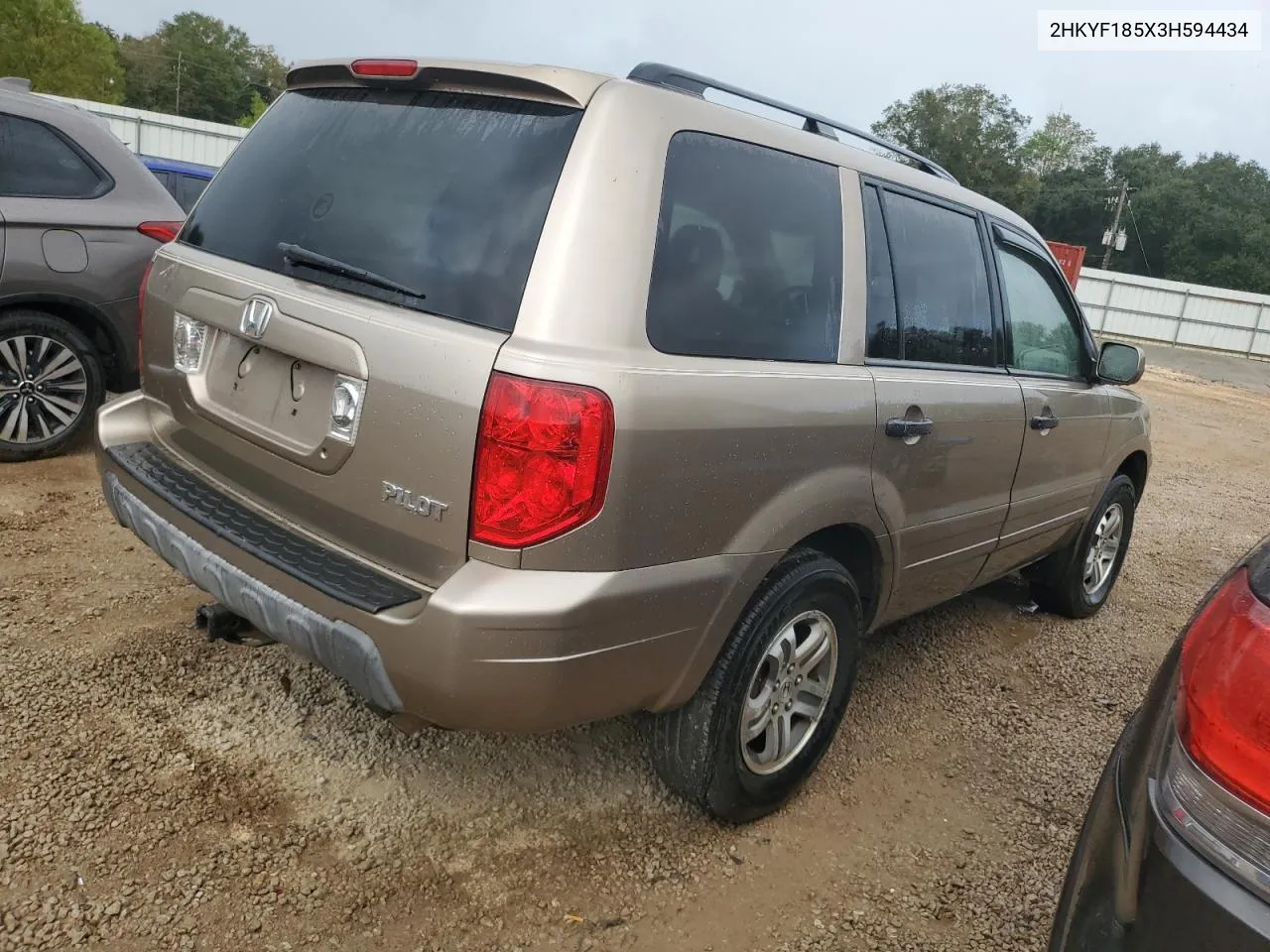 2003 Honda Pilot Exl VIN: 2HKYF185X3H594434 Lot: 79145454