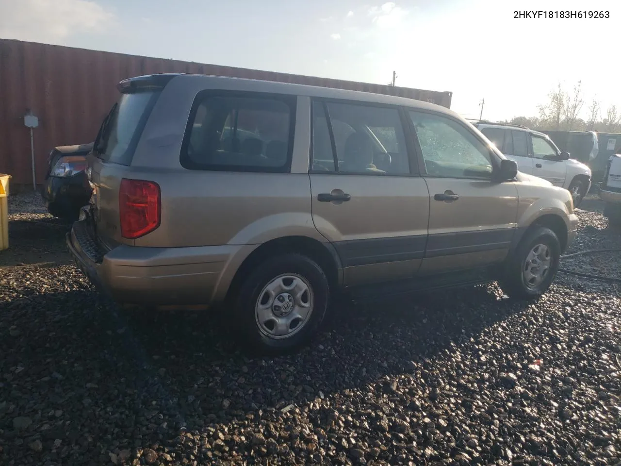 2003 Honda Pilot Lx VIN: 2HKYF18183H619263 Lot: 79768294