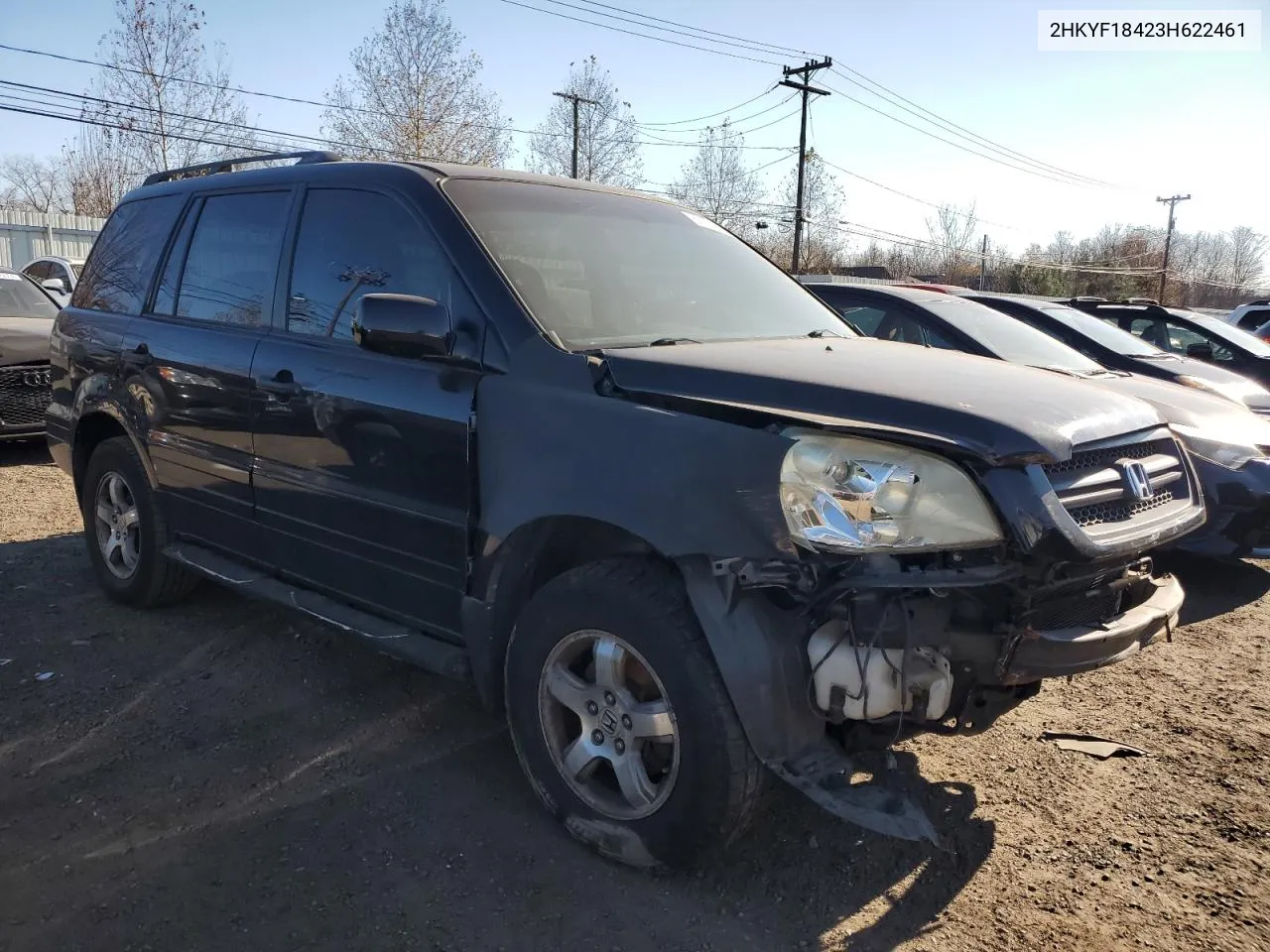 2003 Honda Pilot Ex VIN: 2HKYF18423H622461 Lot: 80304224