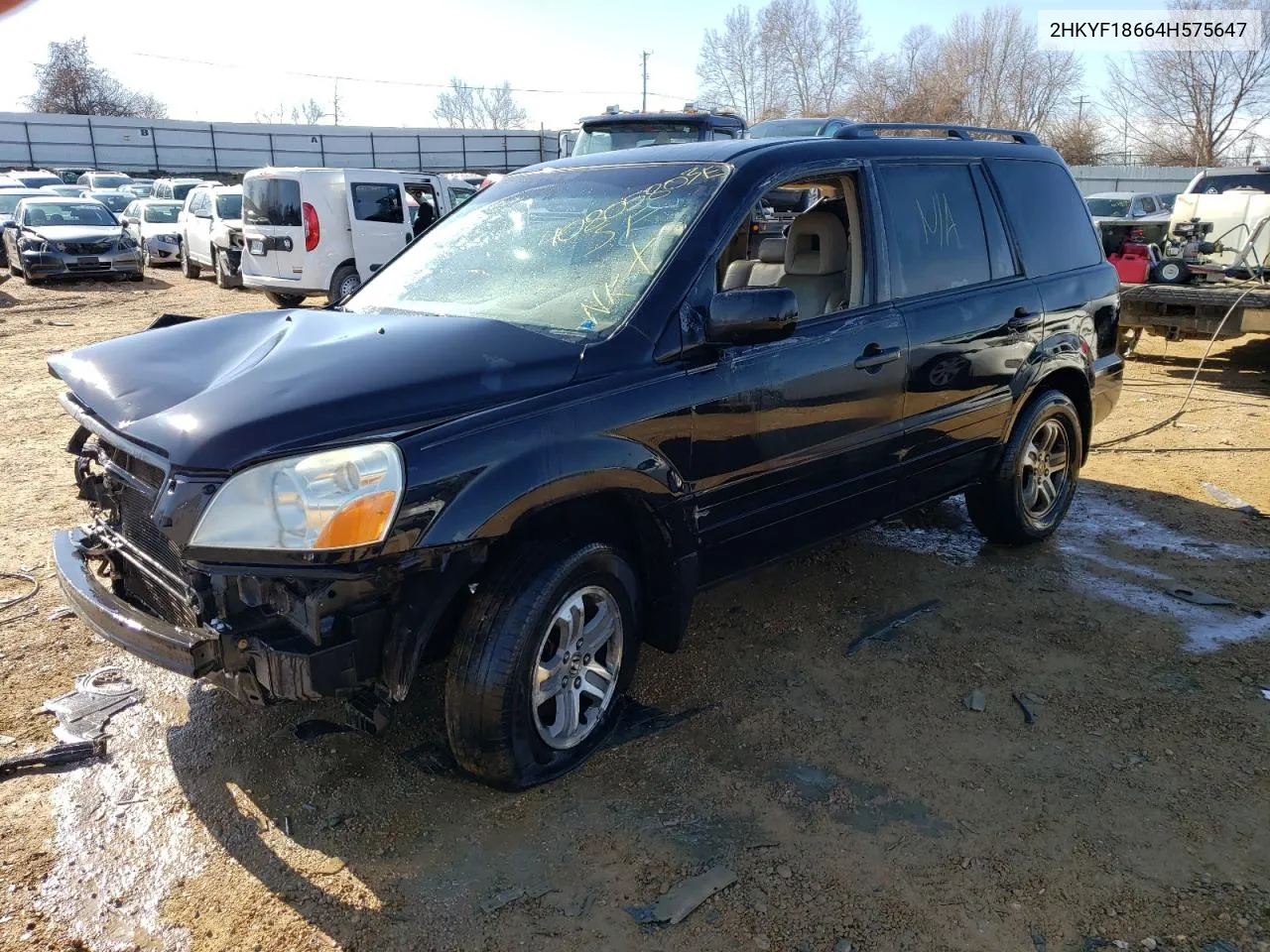 2HKYF18664H575647 2004 Honda Pilot Exl