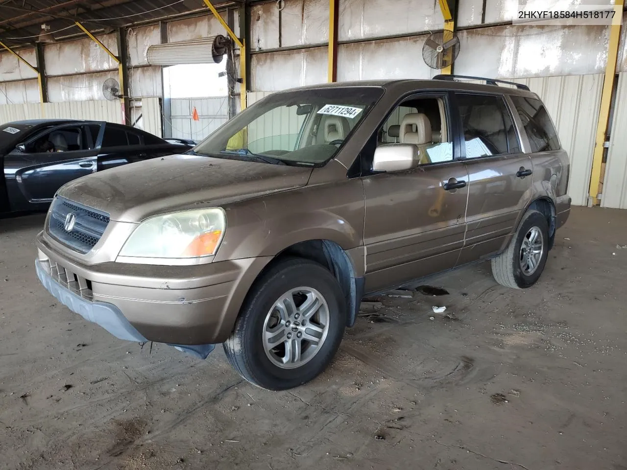 2004 Honda Pilot Exl VIN: 2HKYF18584H518177 Lot: 62711294