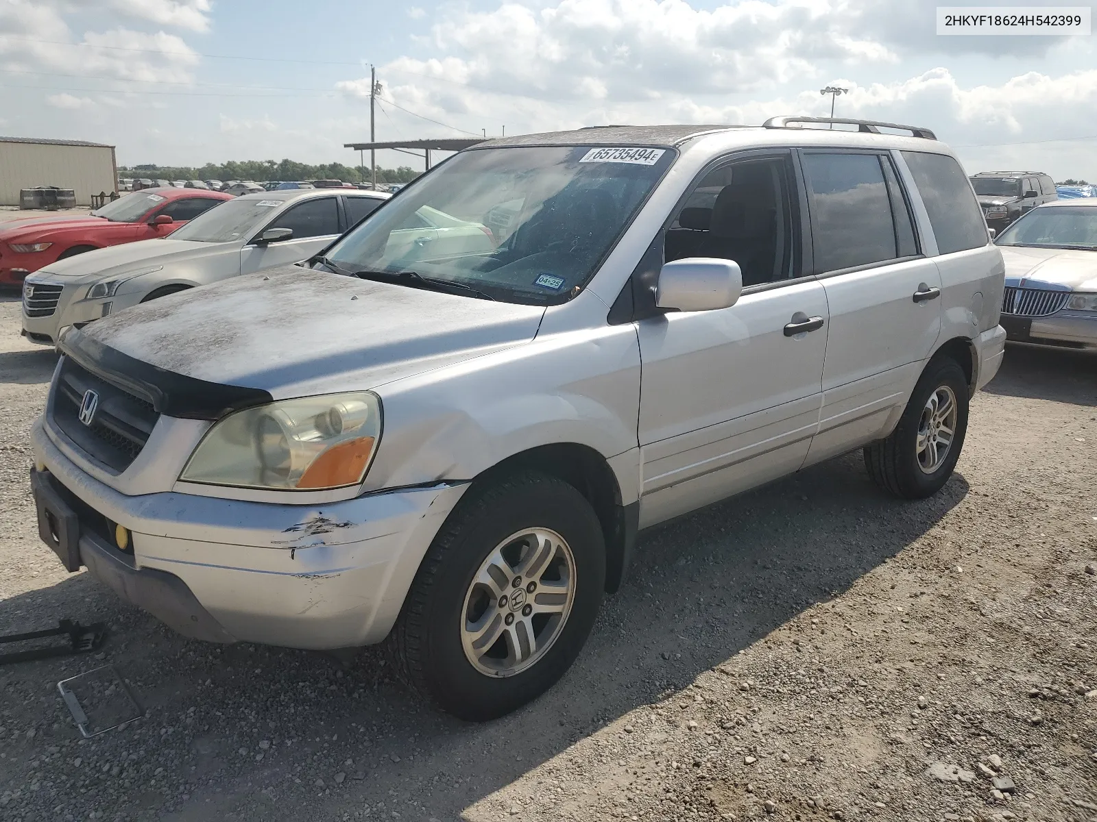 2004 Honda Pilot Exl VIN: 2HKYF18624H542399 Lot: 65735494