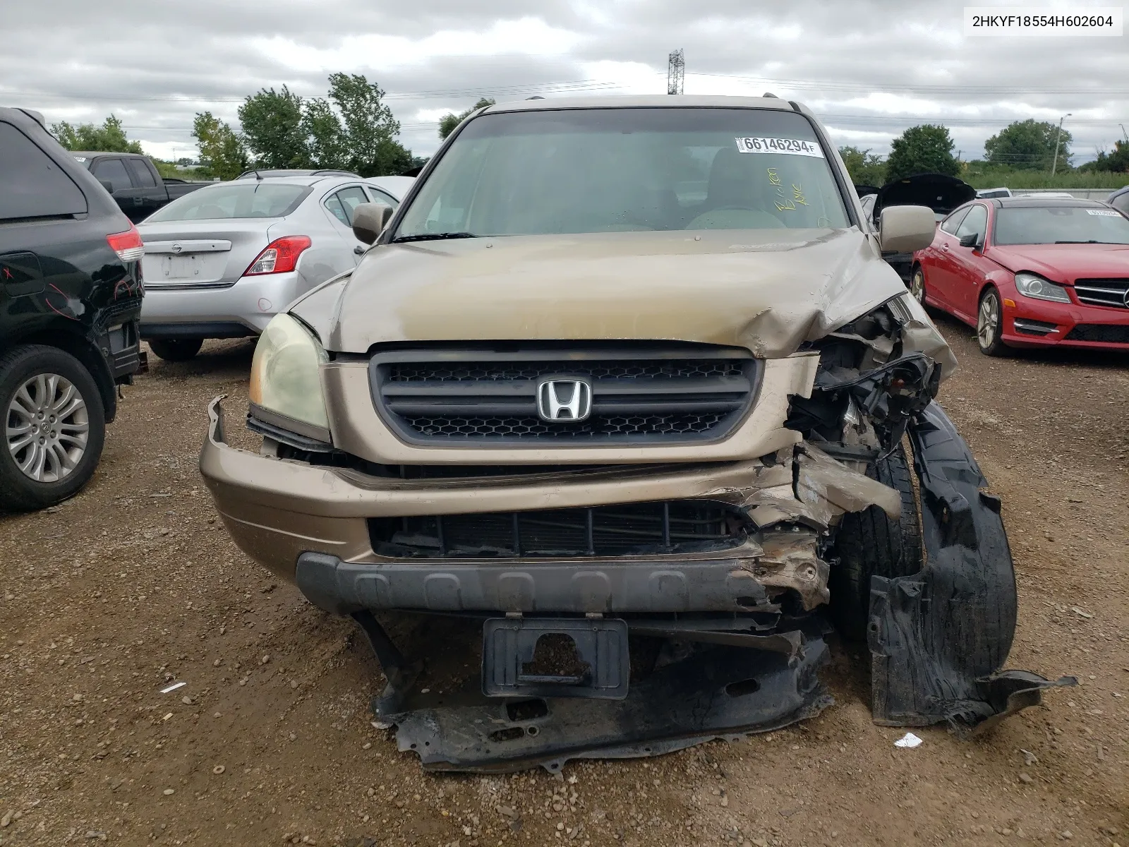 2004 Honda Pilot Exl VIN: 2HKYF18554H602604 Lot: 66146294