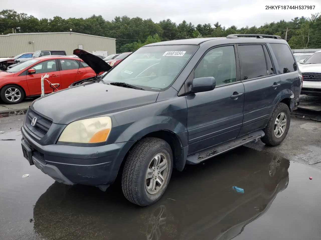 2004 Honda Pilot Exl VIN: 2HKYF18744H537987 Lot: 66681034