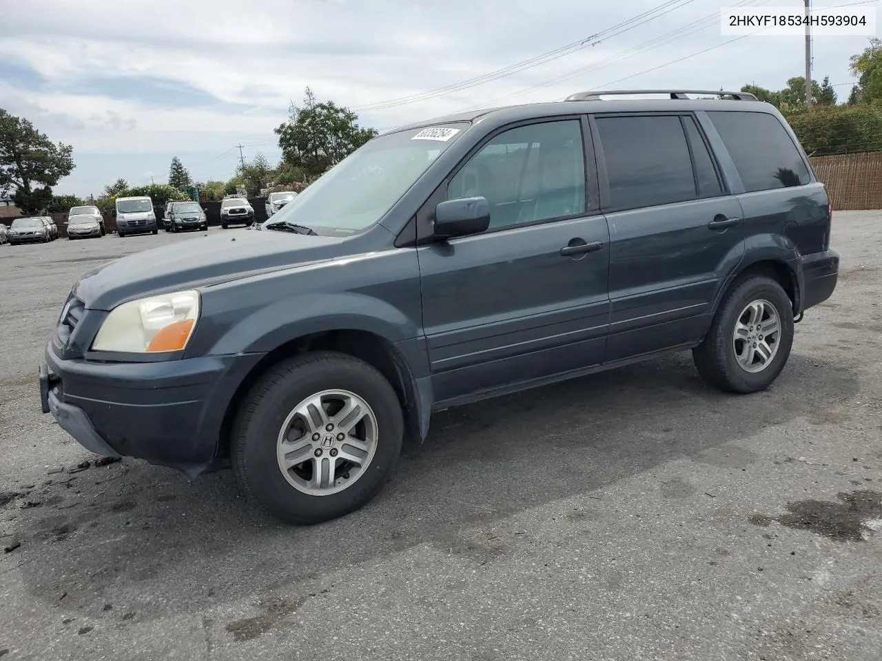 2004 Honda Pilot Exl VIN: 2HKYF18534H593904 Lot: 68356264