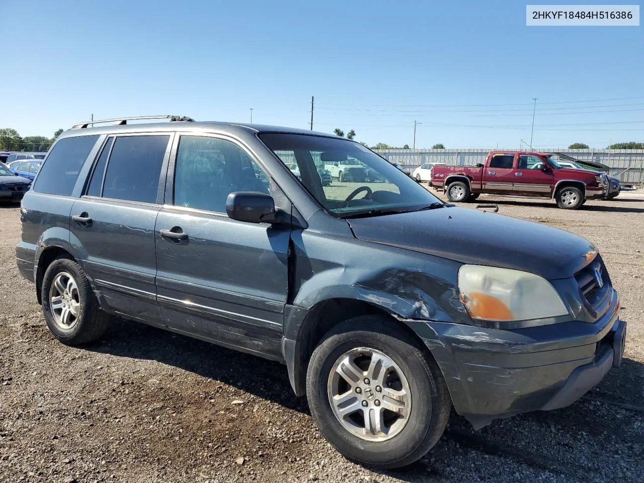 2HKYF18484H516386 2004 Honda Pilot Ex