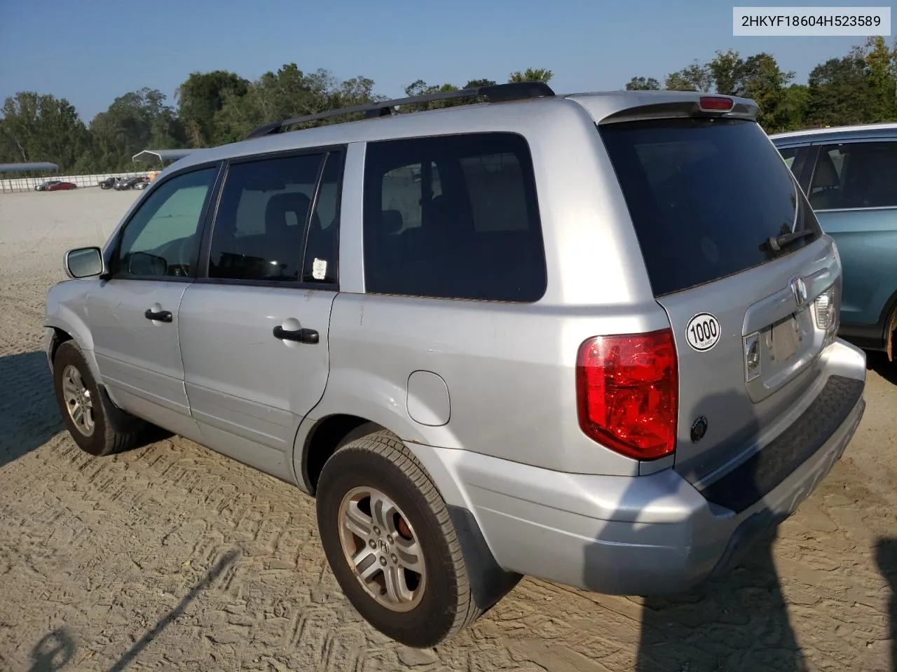 2004 Honda Pilot Exl VIN: 2HKYF18604H523589 Lot: 69185334