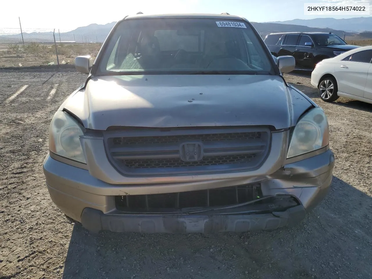 2004 Honda Pilot Exl VIN: 2HKYF18564H574022 Lot: 69481034