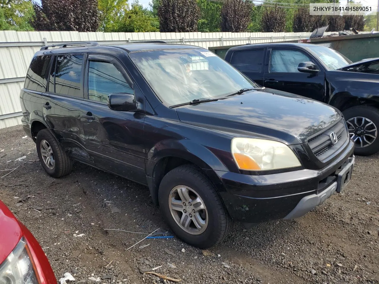 2004 Honda Pilot Ex VIN: 2HKYF18414H589051 Lot: 69553174