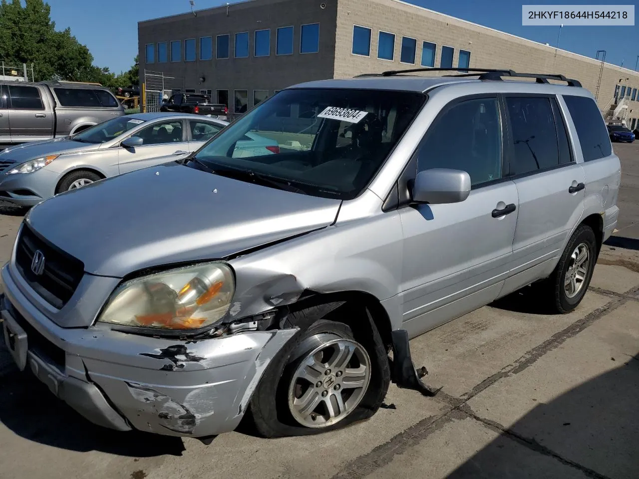 2004 Honda Pilot Exl VIN: 2HKYF18644H544218 Lot: 69693604