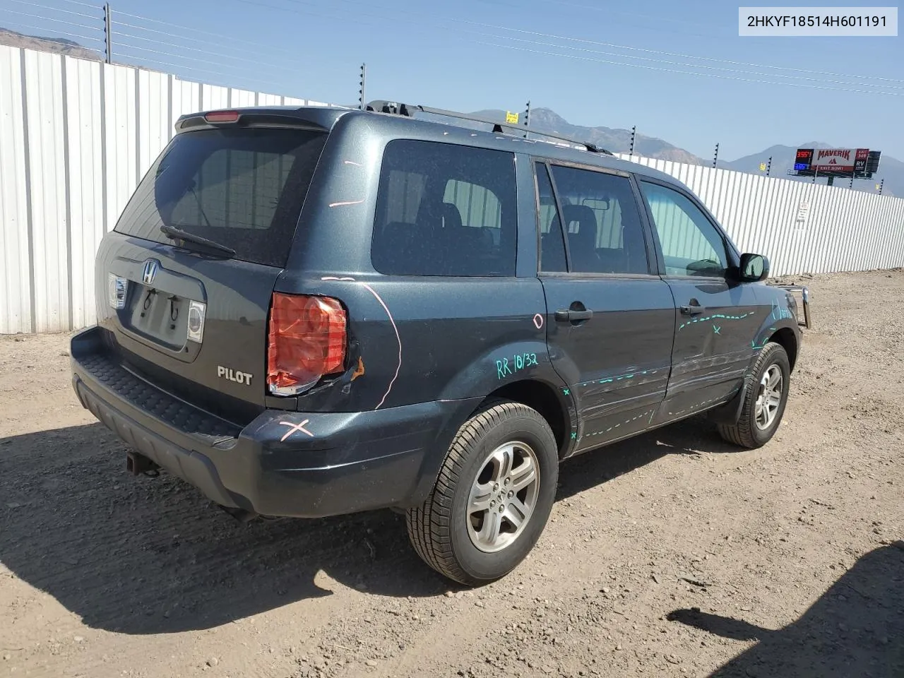 2004 Honda Pilot Exl VIN: 2HKYF18514H601191 Lot: 69828764