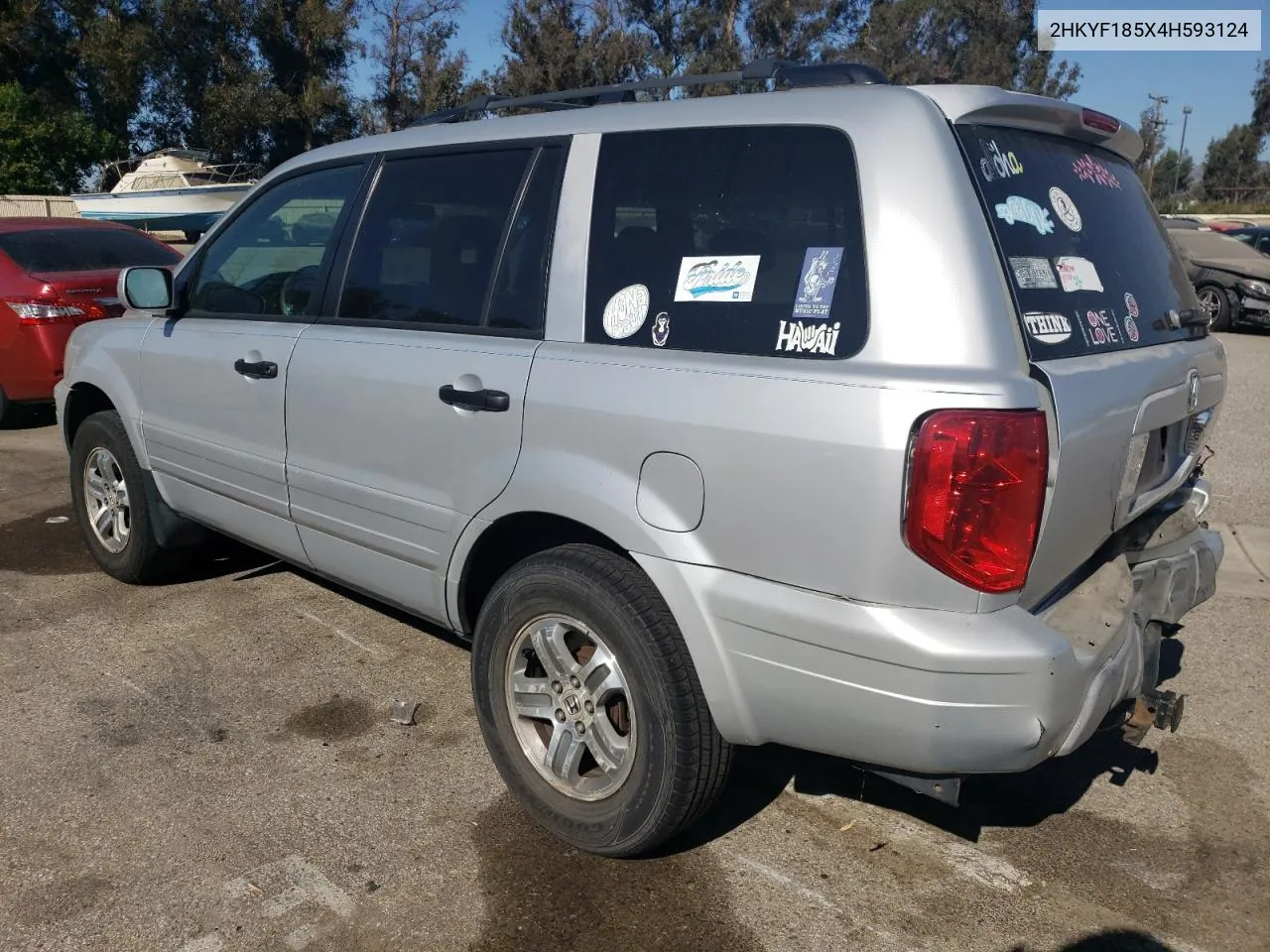 2HKYF185X4H593124 2004 Honda Pilot Exl