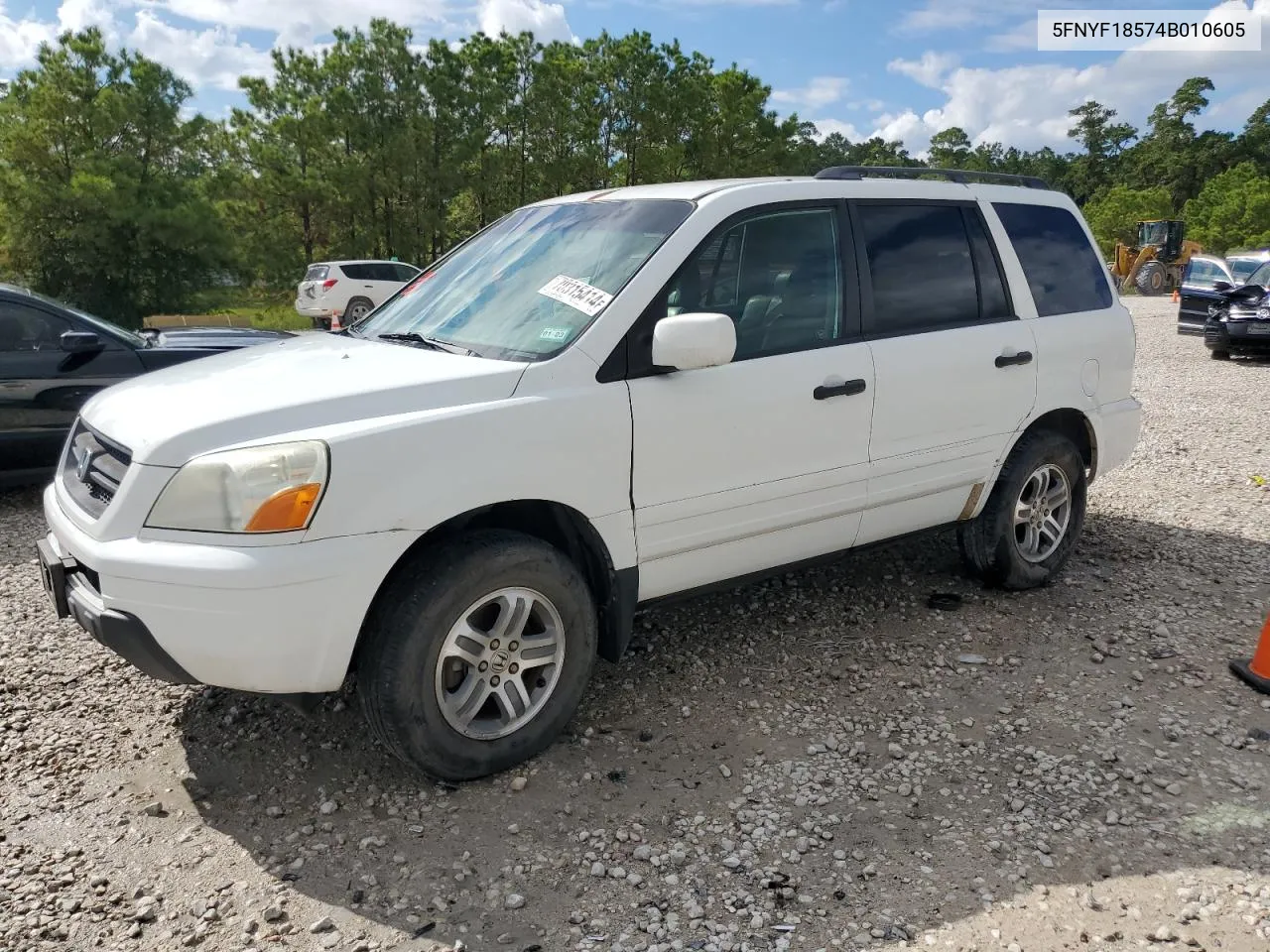 2004 Honda Pilot Exl VIN: 5FNYF18574B010605 Lot: 70315414