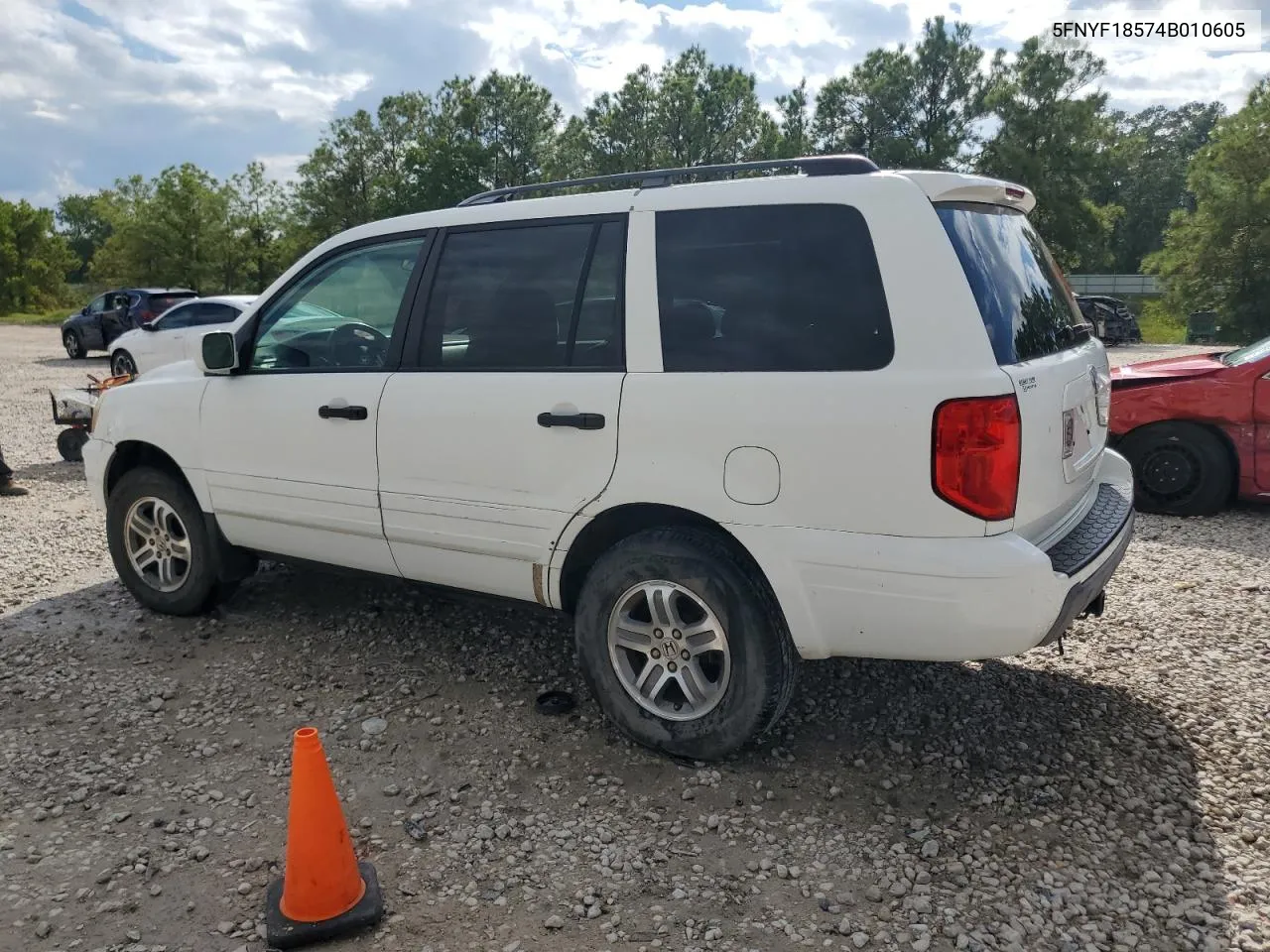 2004 Honda Pilot Exl VIN: 5FNYF18574B010605 Lot: 70315414