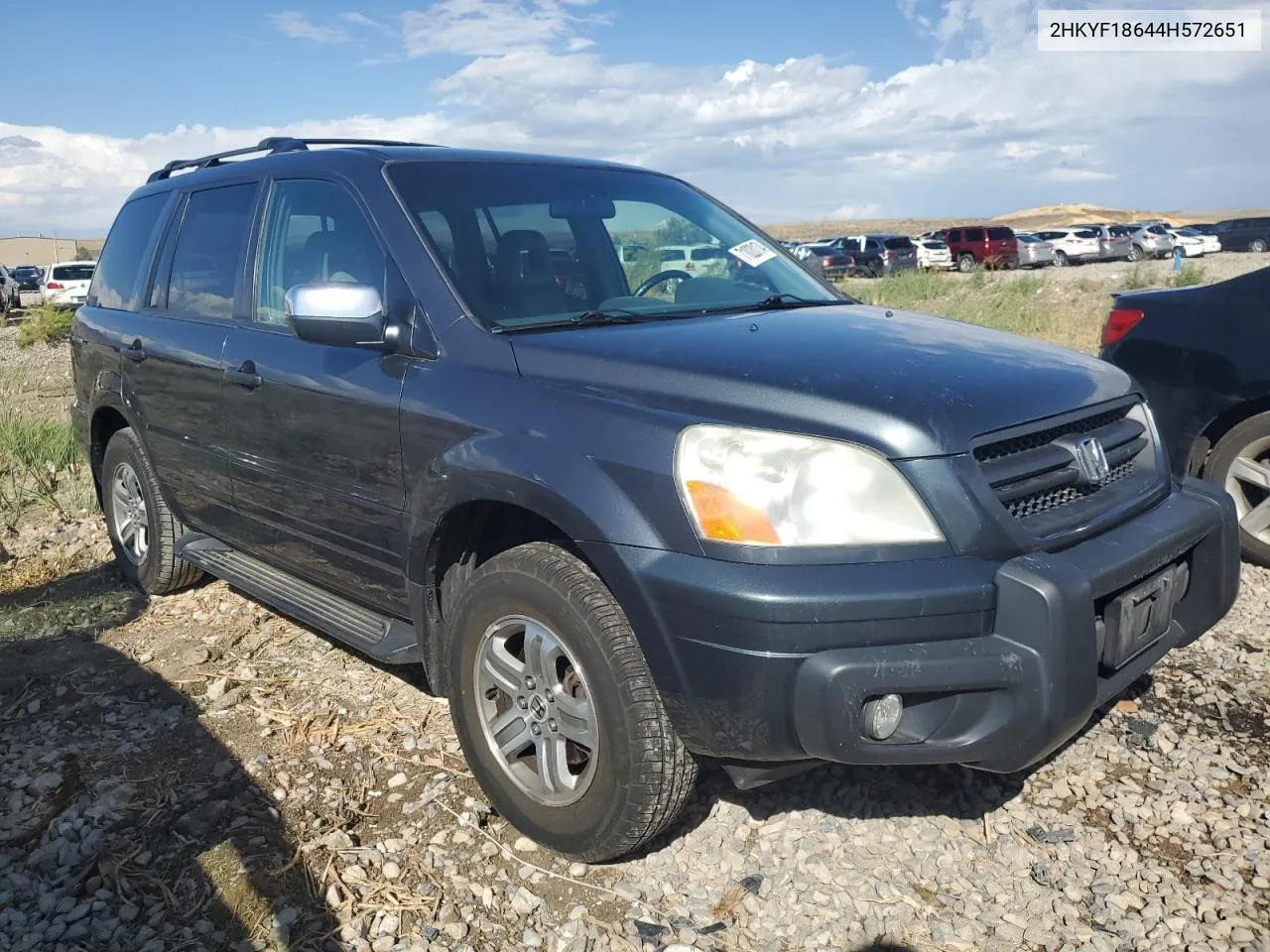 2004 Honda Pilot Exl VIN: 2HKYF18644H572651 Lot: 71020174