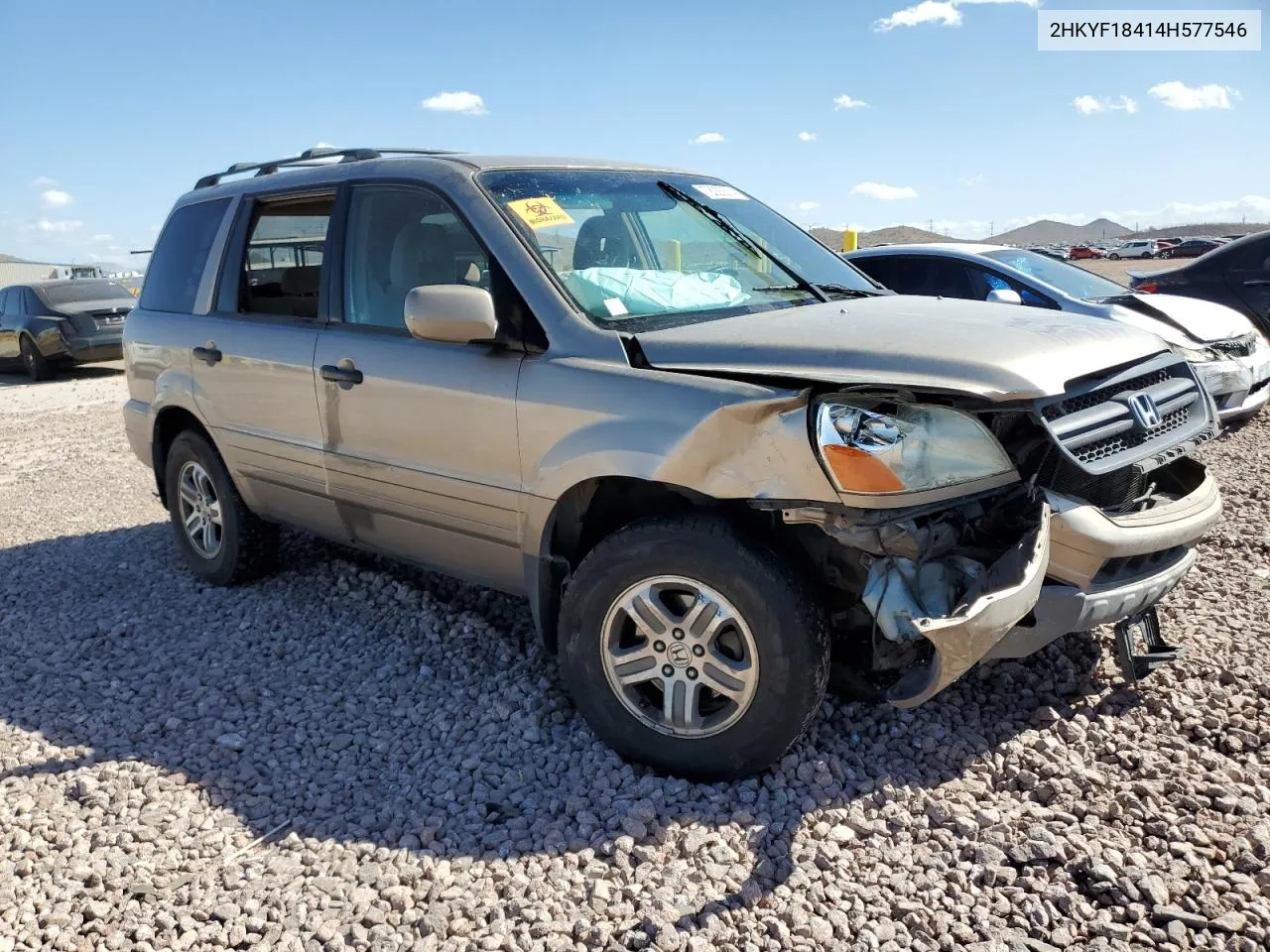 2HKYF18414H577546 2004 Honda Pilot Ex