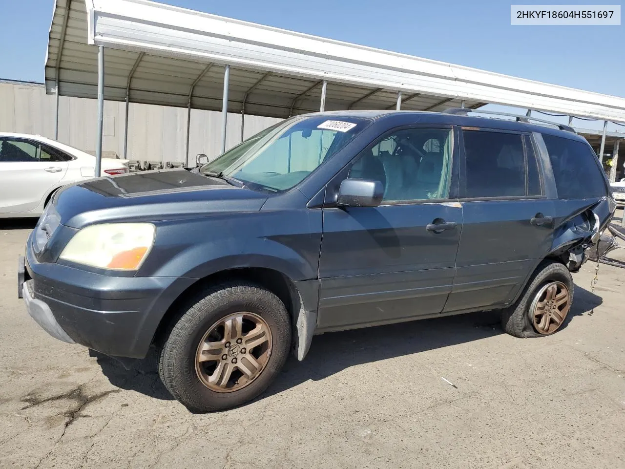 2004 Honda Pilot Exl VIN: 2HKYF18604H551697 Lot: 73060204