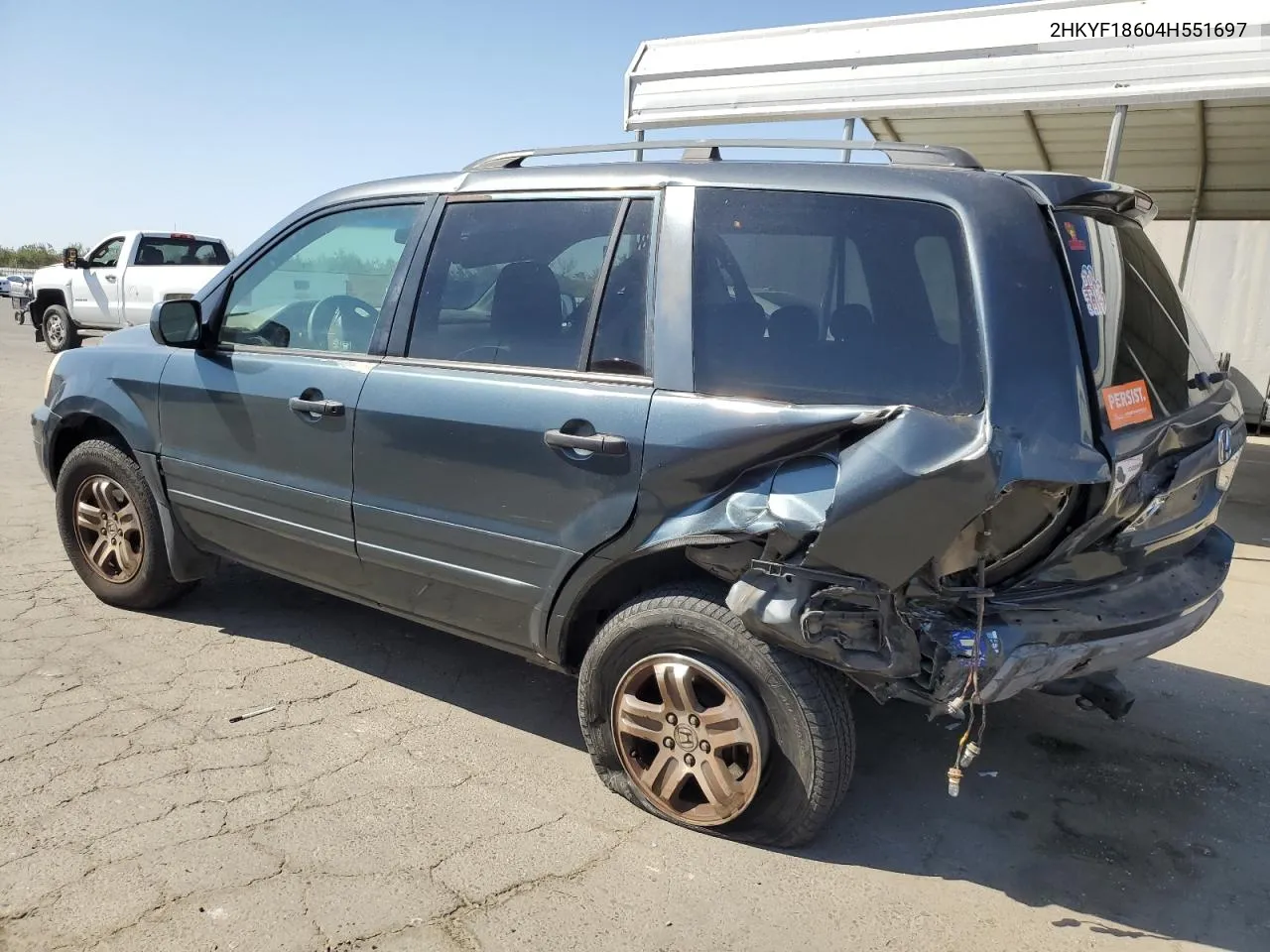 2004 Honda Pilot Exl VIN: 2HKYF18604H551697 Lot: 73060204