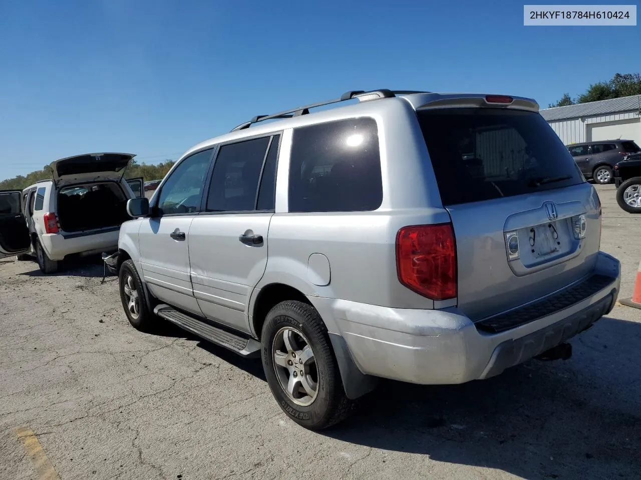 2004 Honda Pilot Exl VIN: 2HKYF18784H610424 Lot: 74364044