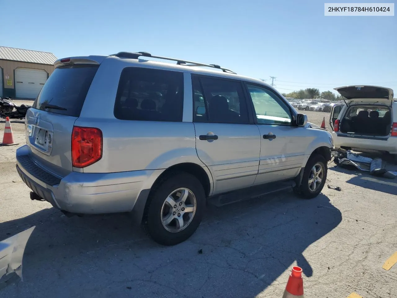 2004 Honda Pilot Exl VIN: 2HKYF18784H610424 Lot: 74364044