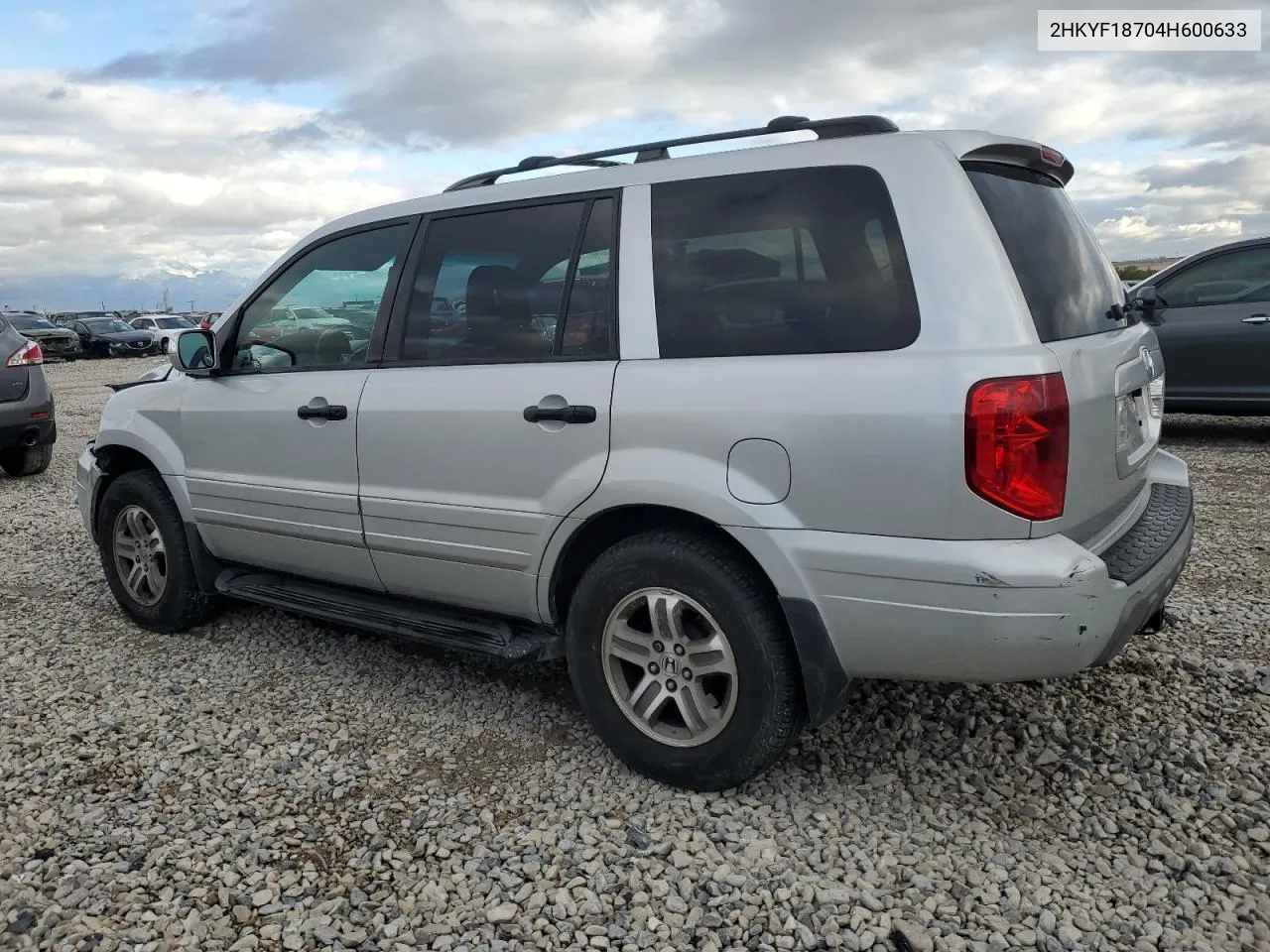 2004 Honda Pilot Exl VIN: 2HKYF18704H600633 Lot: 74522894