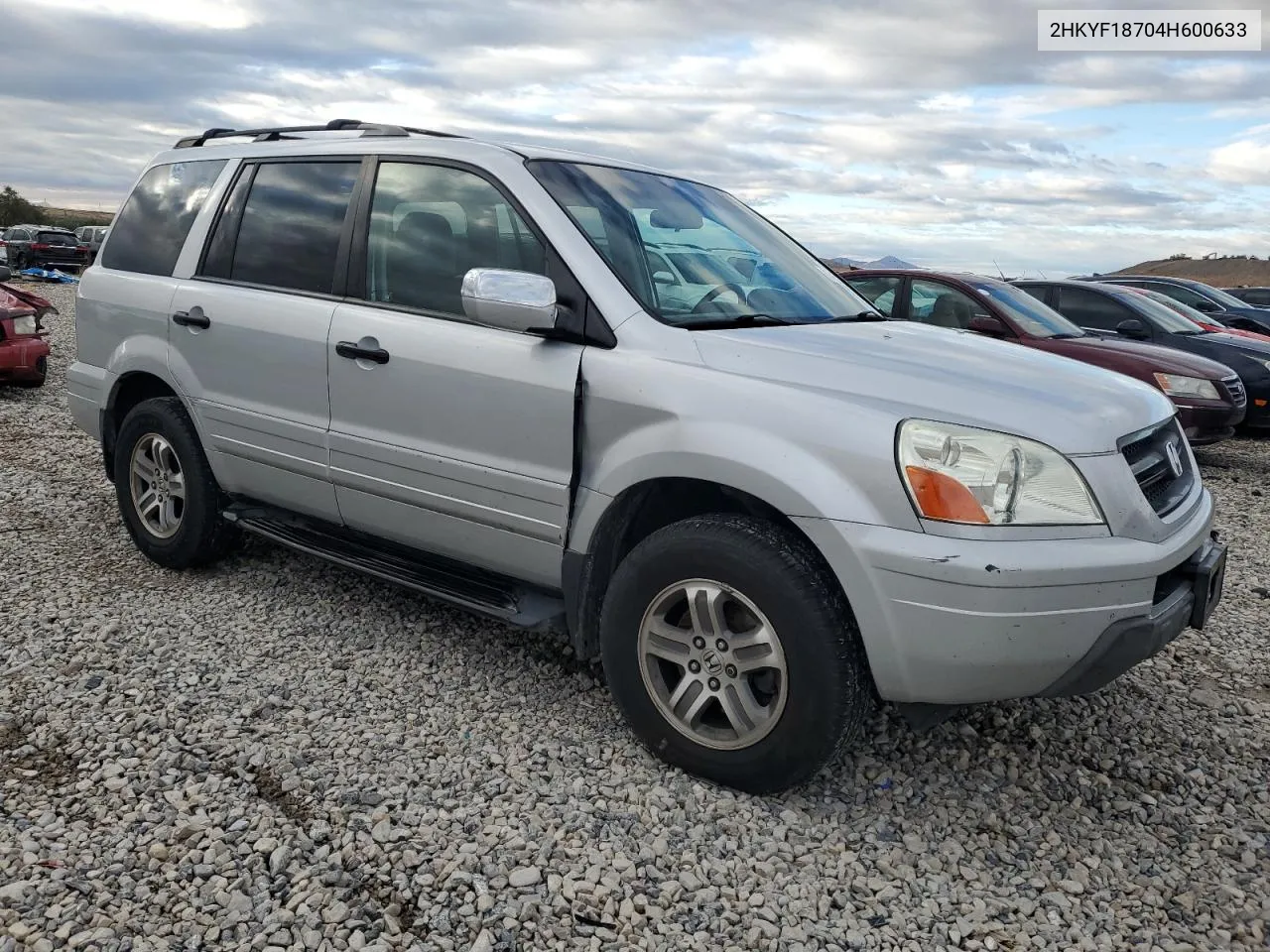 2004 Honda Pilot Exl VIN: 2HKYF18704H600633 Lot: 74522894