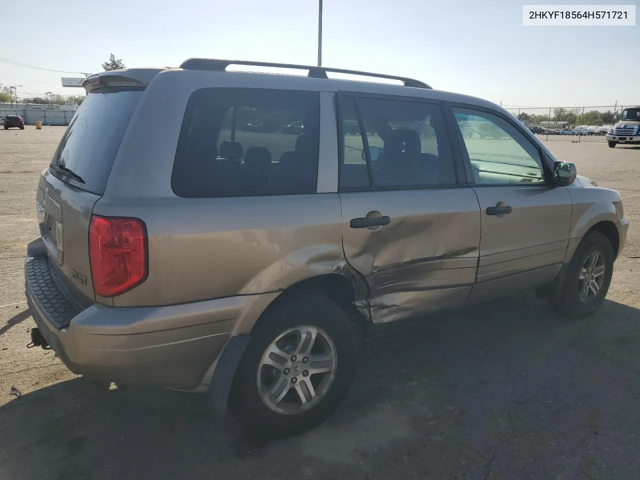 2004 Honda Pilot Exl VIN: 2HKYF18564H571721 Lot: 75540854