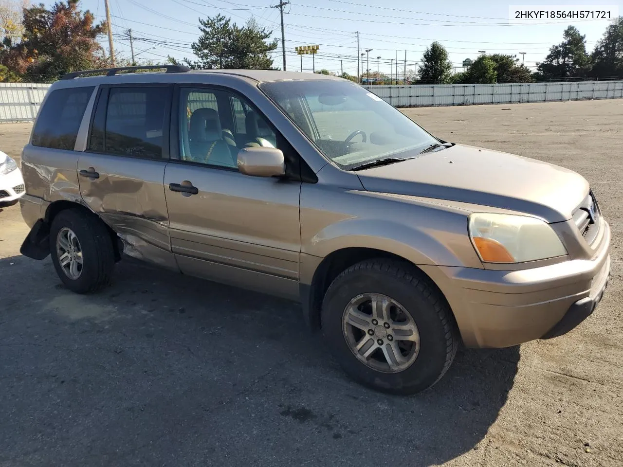 2004 Honda Pilot Exl VIN: 2HKYF18564H571721 Lot: 75540854