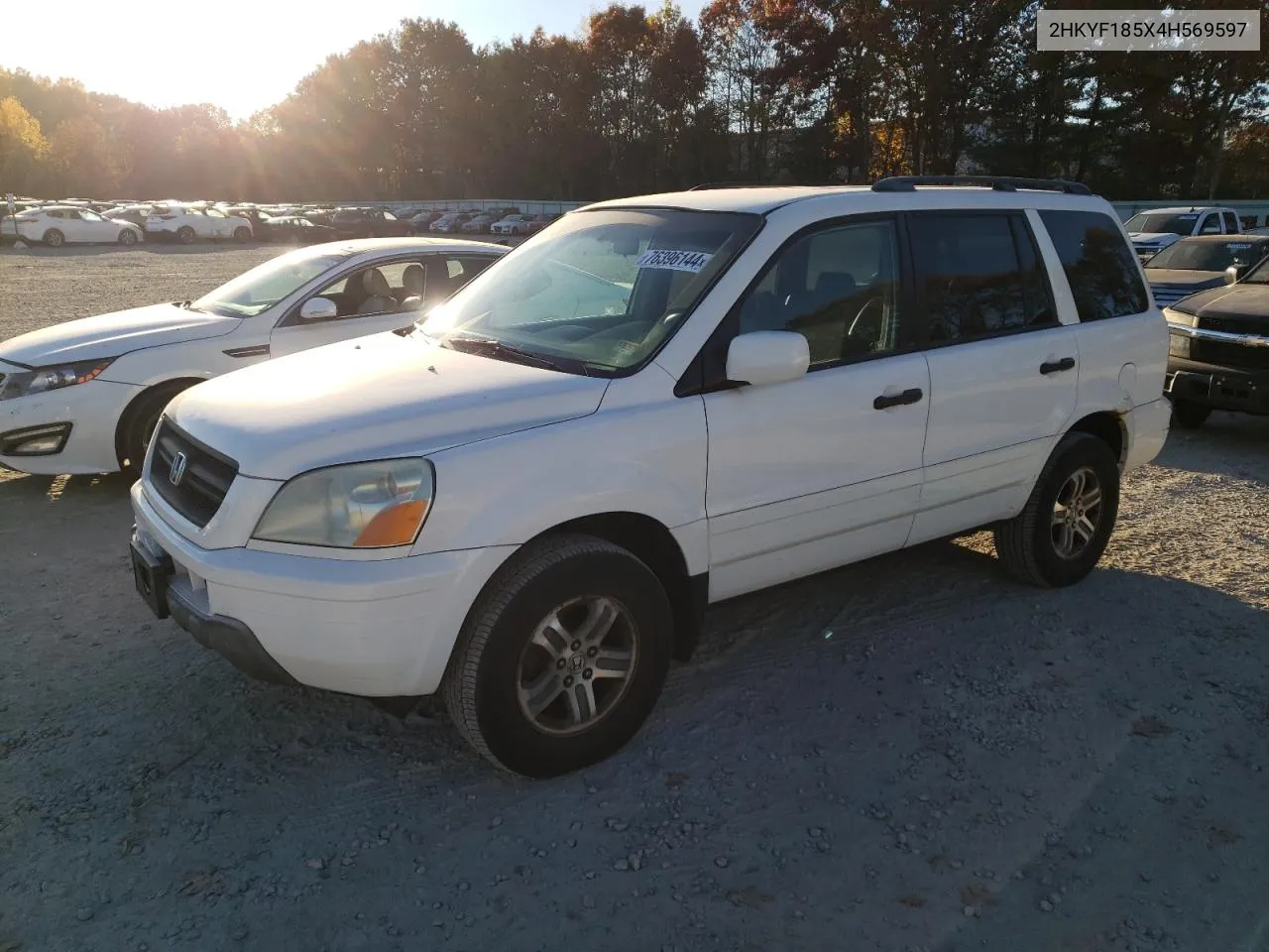 2004 Honda Pilot Exl VIN: 2HKYF185X4H569597 Lot: 76396144