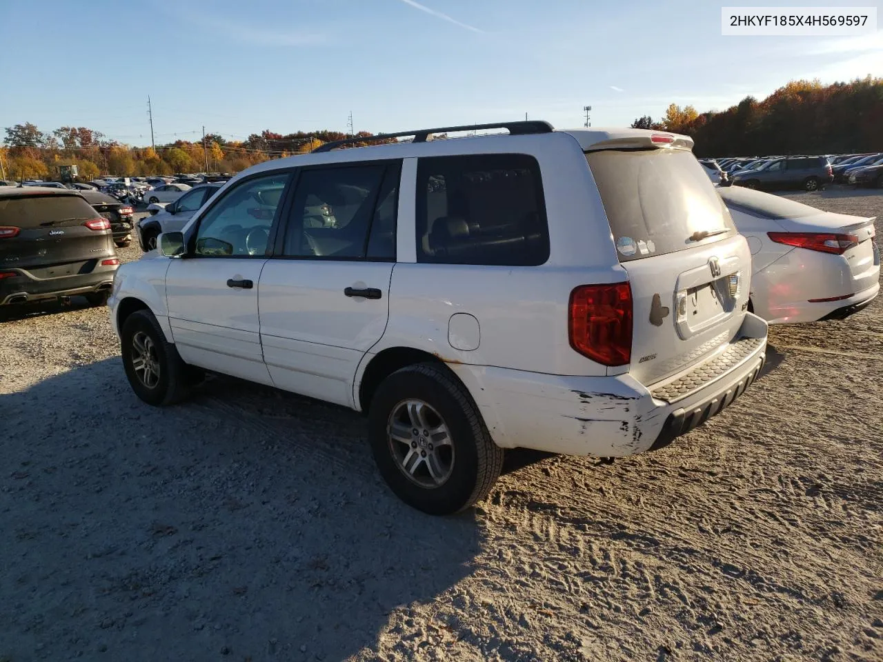 2004 Honda Pilot Exl VIN: 2HKYF185X4H569597 Lot: 76396144