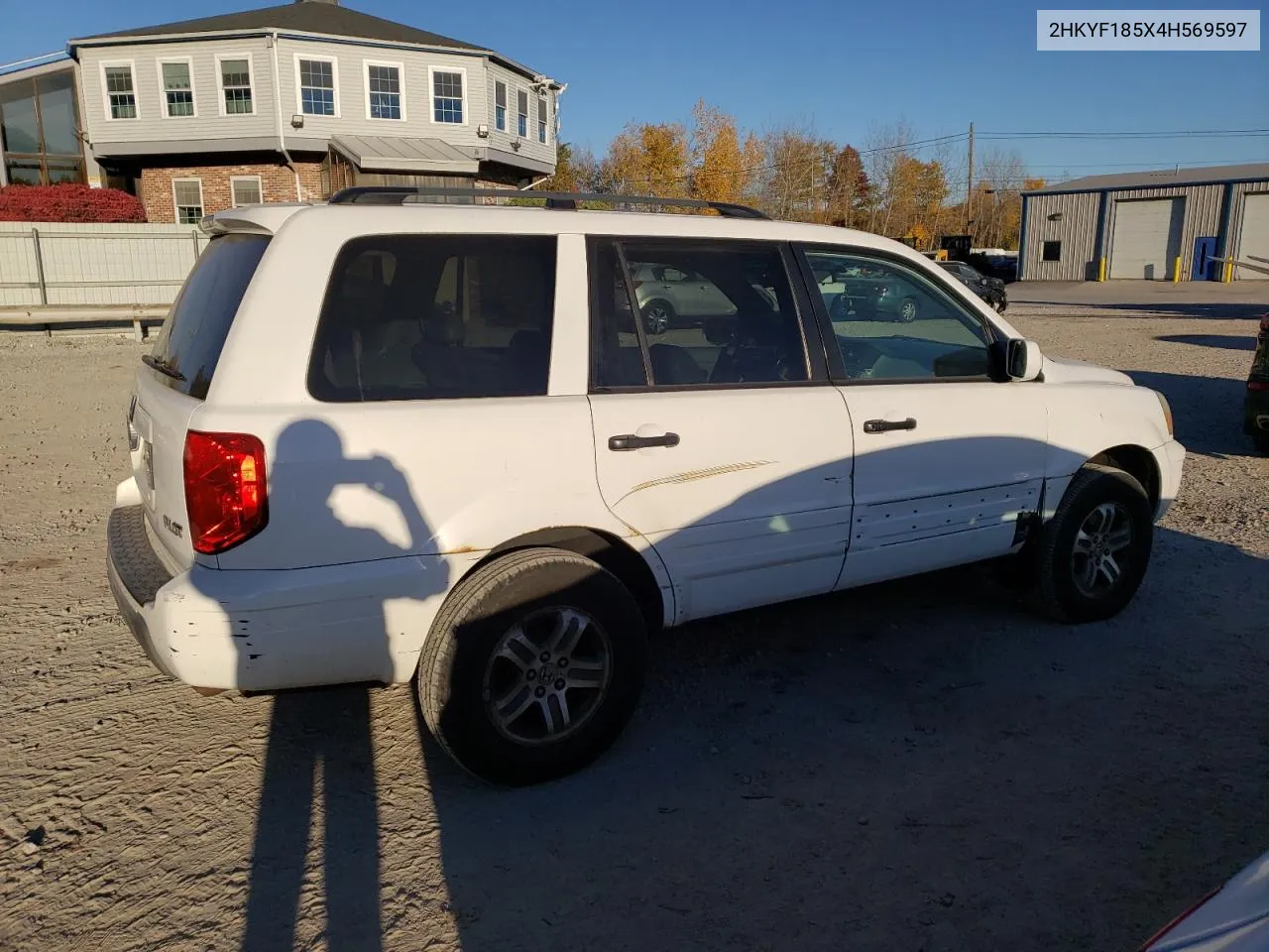 2004 Honda Pilot Exl VIN: 2HKYF185X4H569597 Lot: 76396144