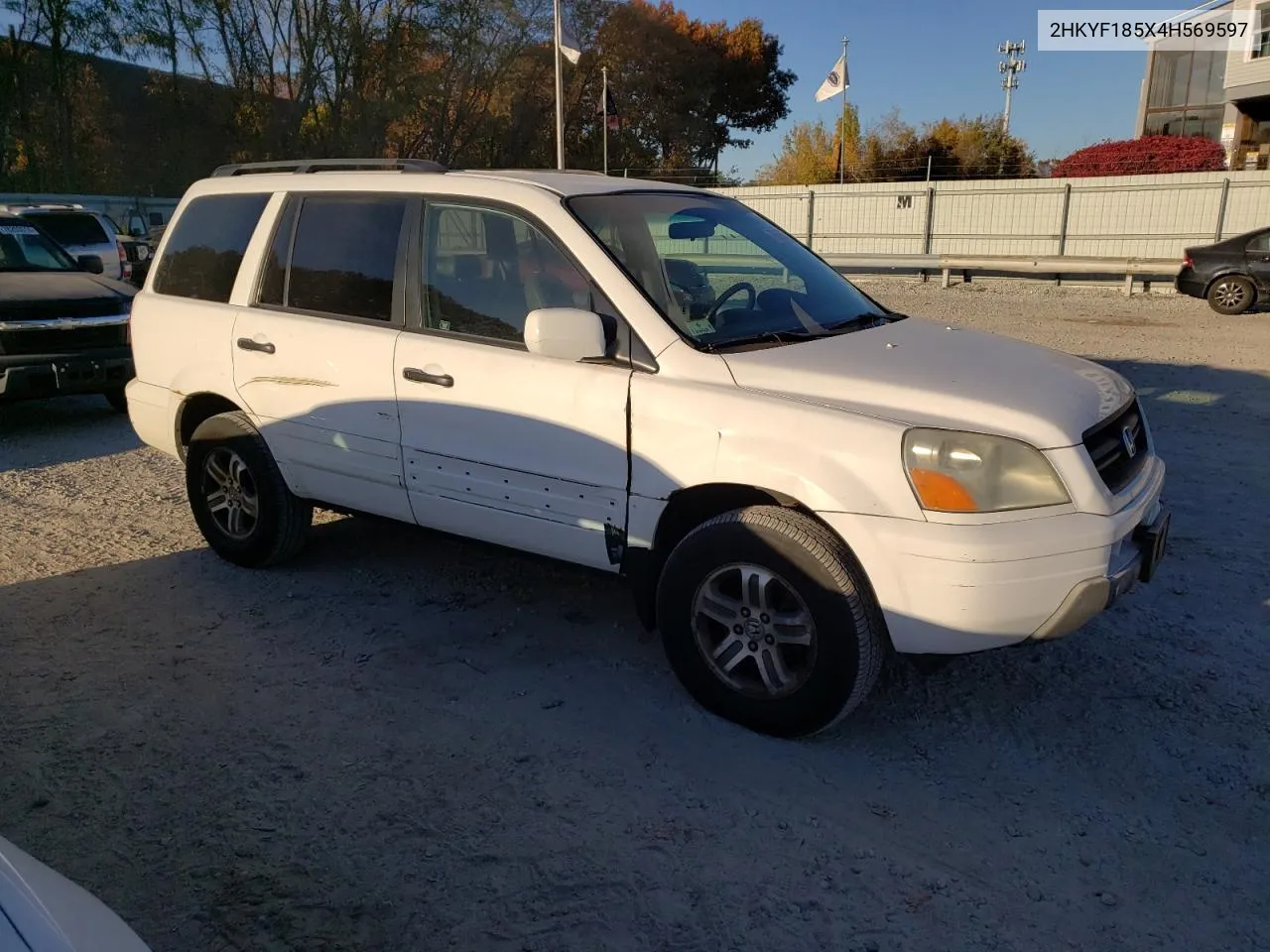 2004 Honda Pilot Exl VIN: 2HKYF185X4H569597 Lot: 76396144