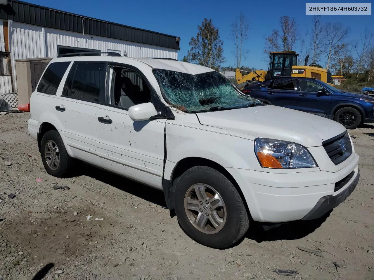 2004 Honda Pilot Exl VIN: 2HKYF18674H603732 Lot: 76716224