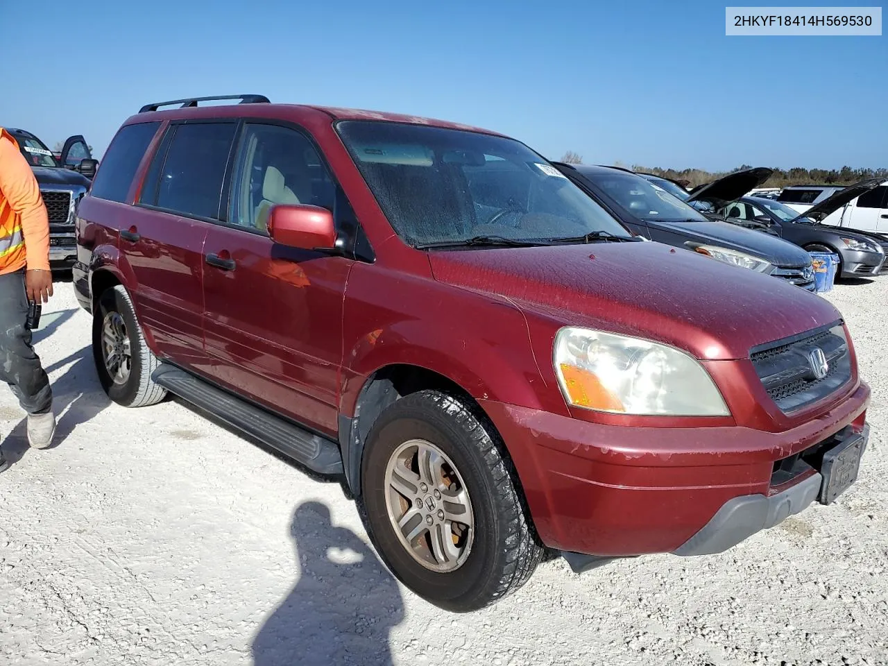 2HKYF18414H569530 2004 Honda Pilot Ex