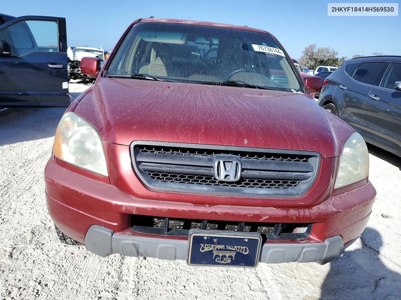 2HKYF18414H569530 2004 Honda Pilot Ex