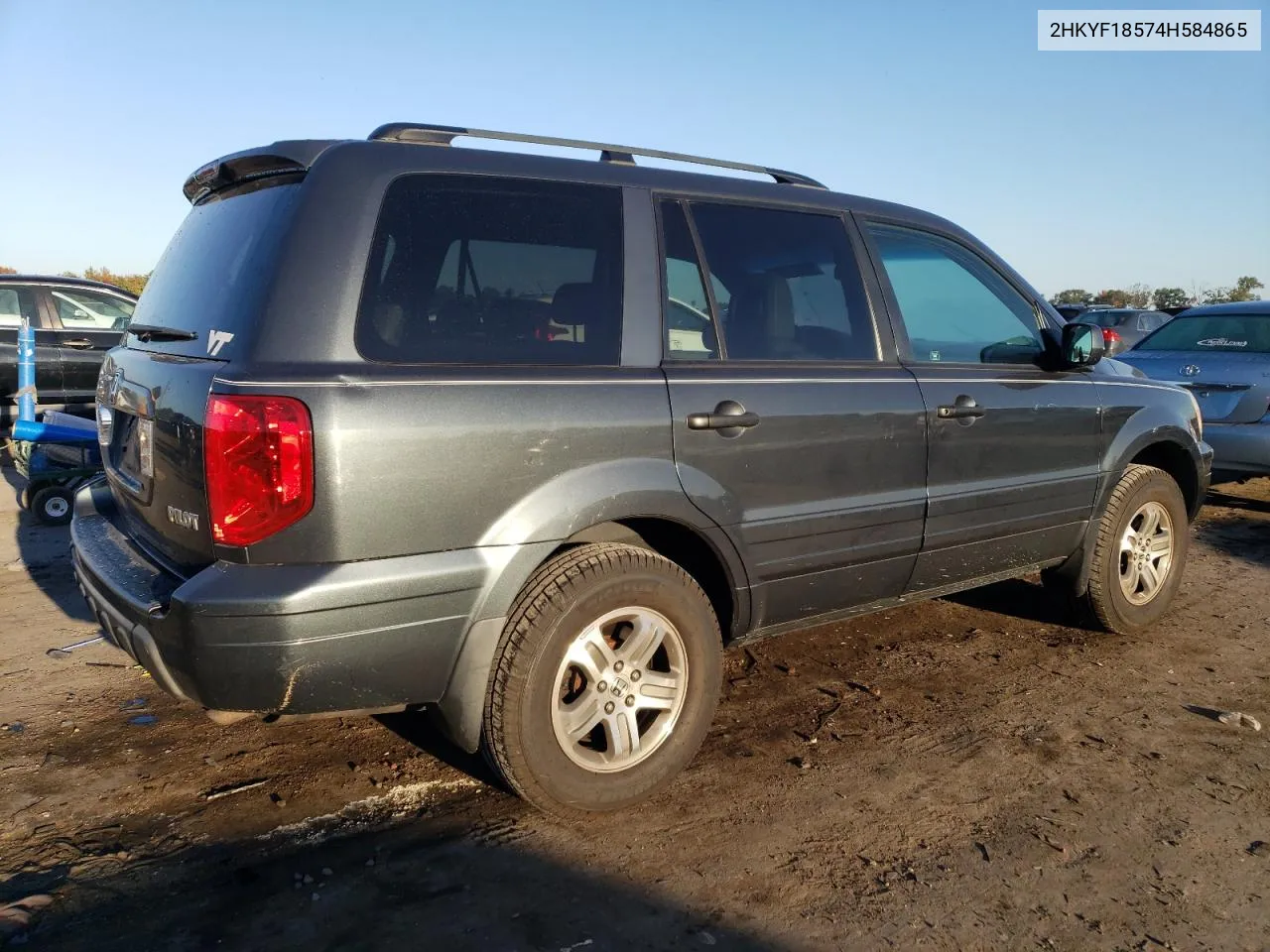 2004 Honda Pilot Exl VIN: 2HKYF18574H584865 Lot: 76927384