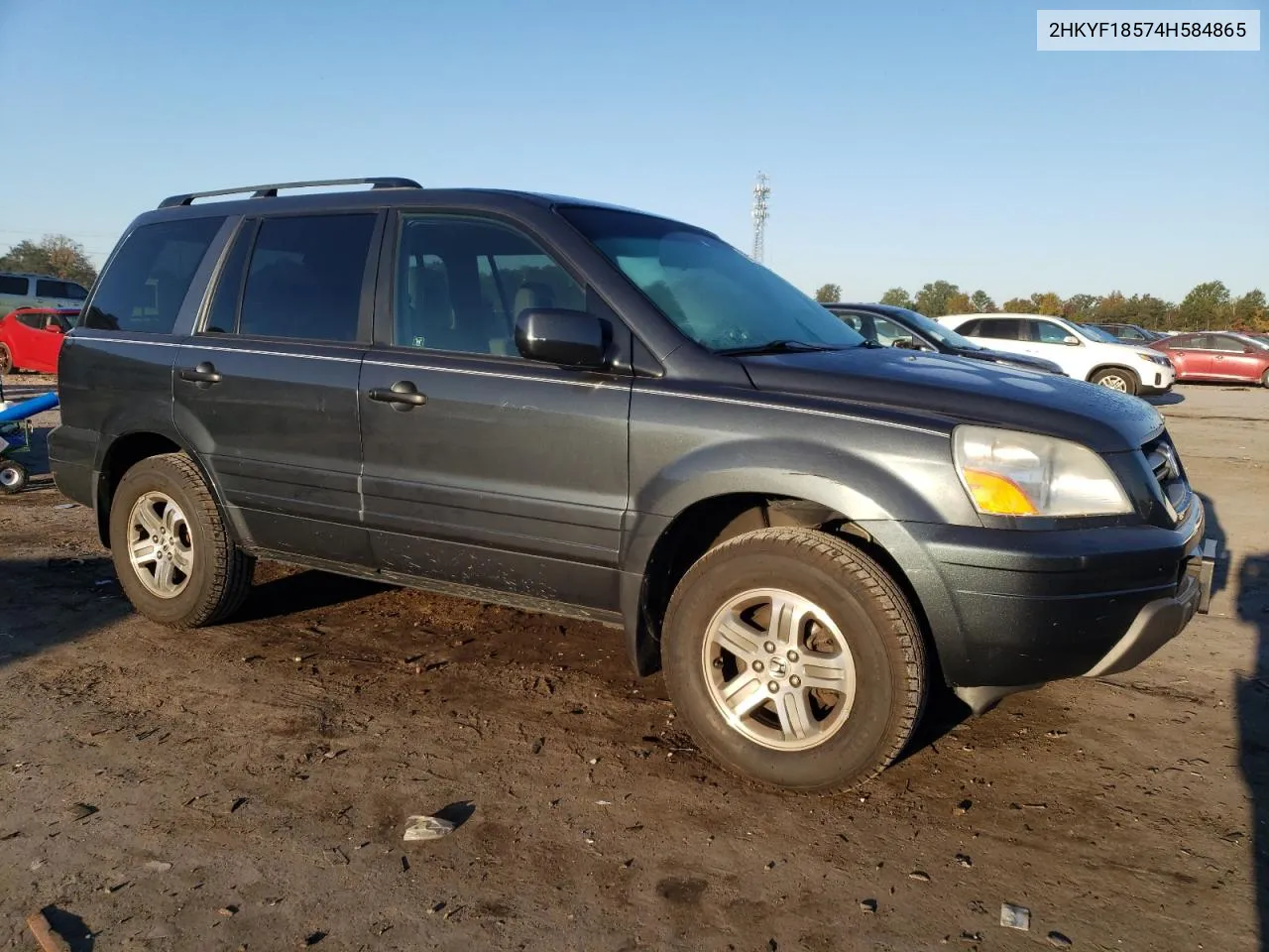 2HKYF18574H584865 2004 Honda Pilot Exl