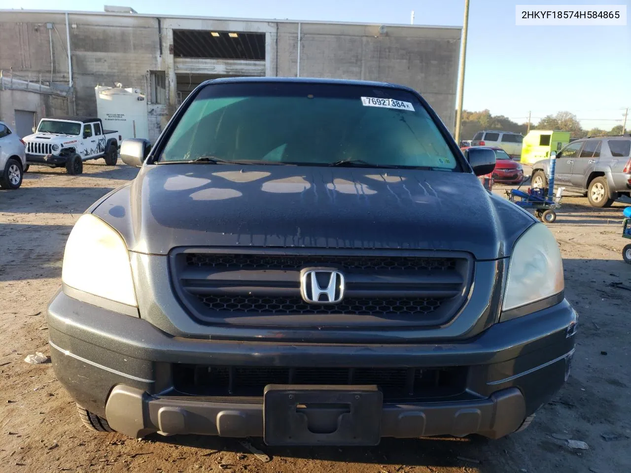 2004 Honda Pilot Exl VIN: 2HKYF18574H584865 Lot: 76927384