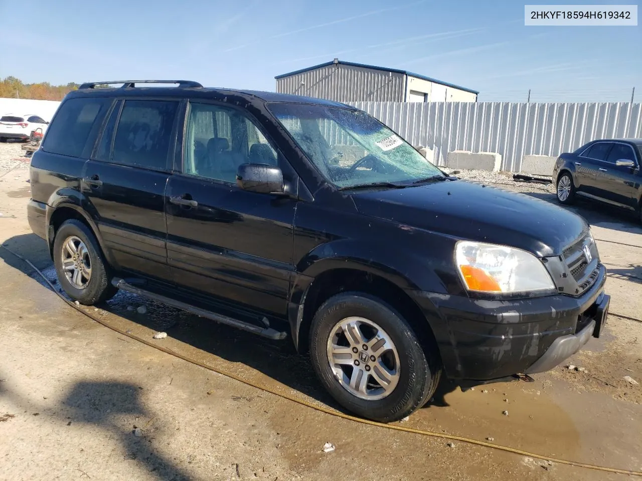 2004 Honda Pilot Exl VIN: 2HKYF18594H619342 Lot: 77005984