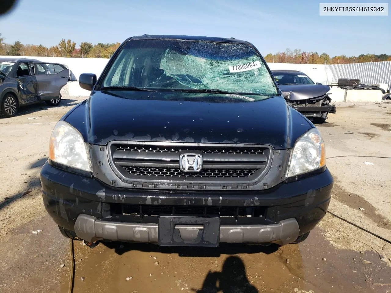 2004 Honda Pilot Exl VIN: 2HKYF18594H619342 Lot: 77005984